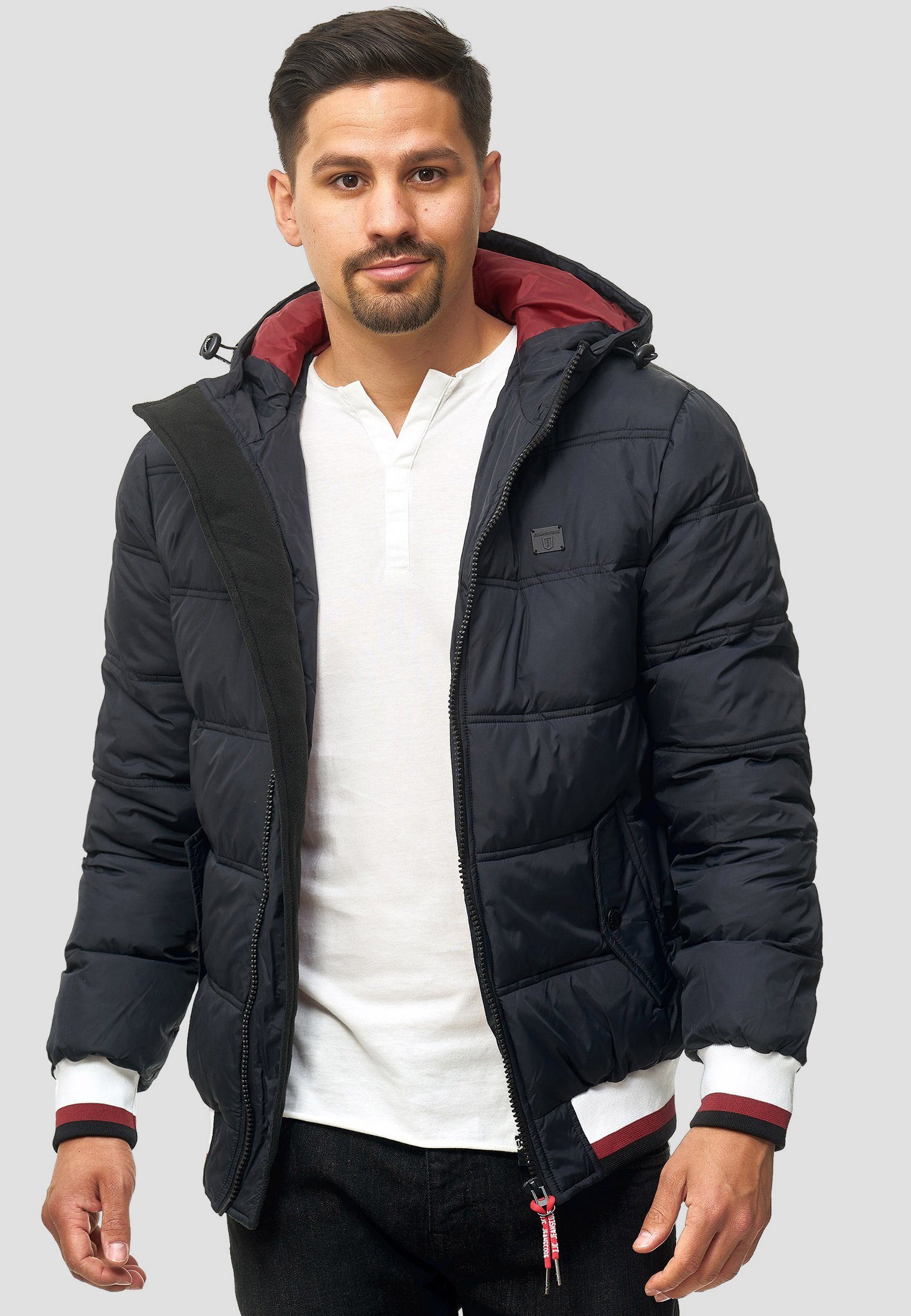 Indicode Steppjacke Bacon Black