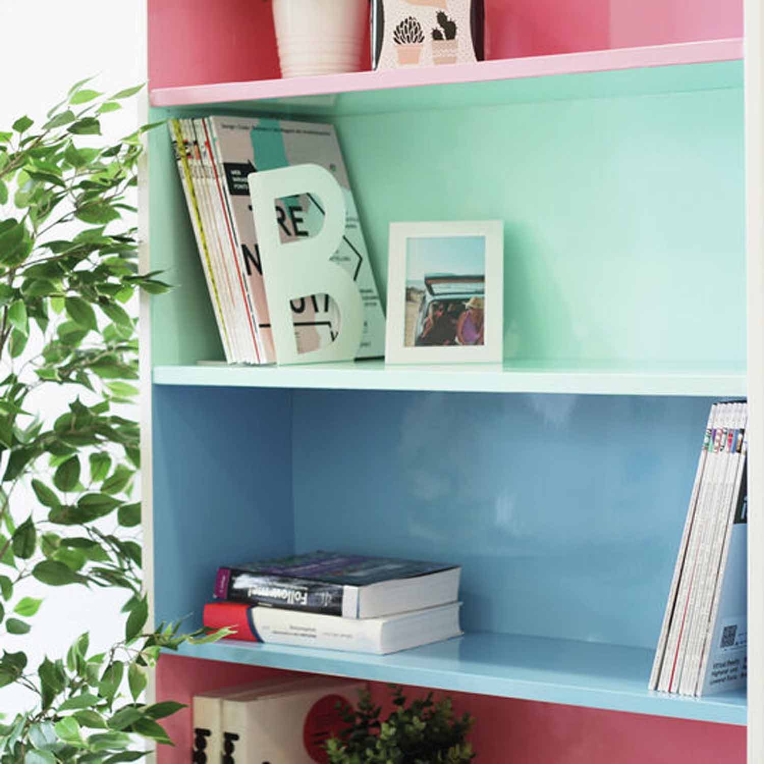 d-c-fix Möbelfolie Uni Lack aqua - selbstklebende Dekofolie Klebefolie für Möbel Küche, (Maße: 15m x 45cm), Designfolie - pflegeleicht, zuschneidbar und rückstandslos entfernbar