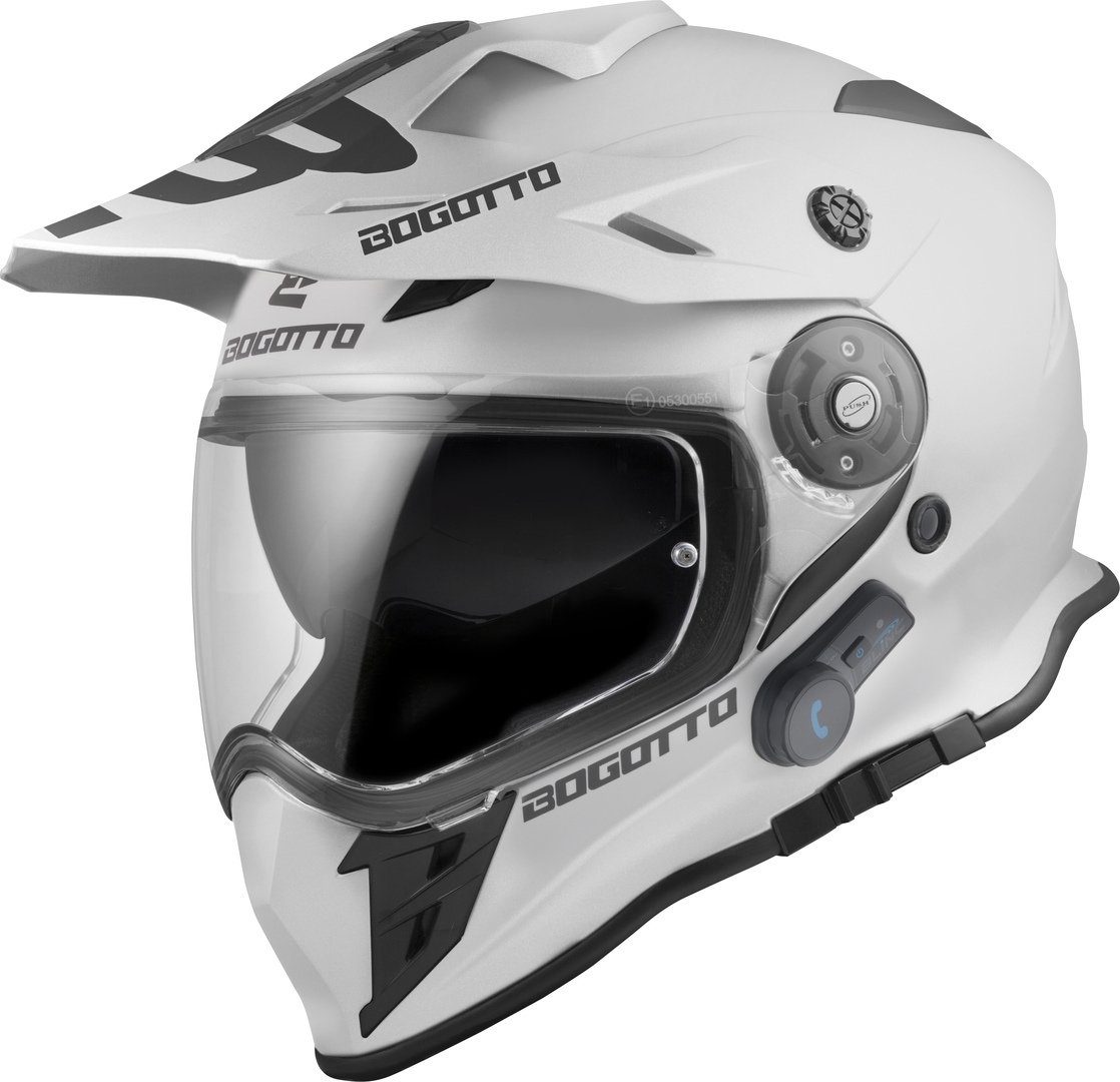 Bogotto Motocrosshelm H331 BT Bluetooth Enduro Helm, Integriertes Kommunikationssystem,geeignet Für Brillenträger,vorb