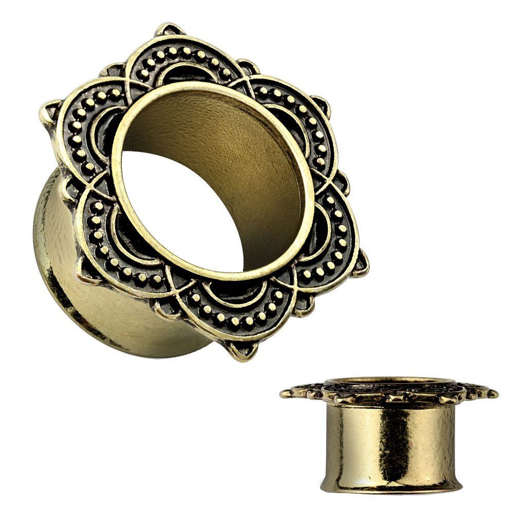 Taffstyle Plug Piercing Vintage Antik vergoldet günstig online kaufen