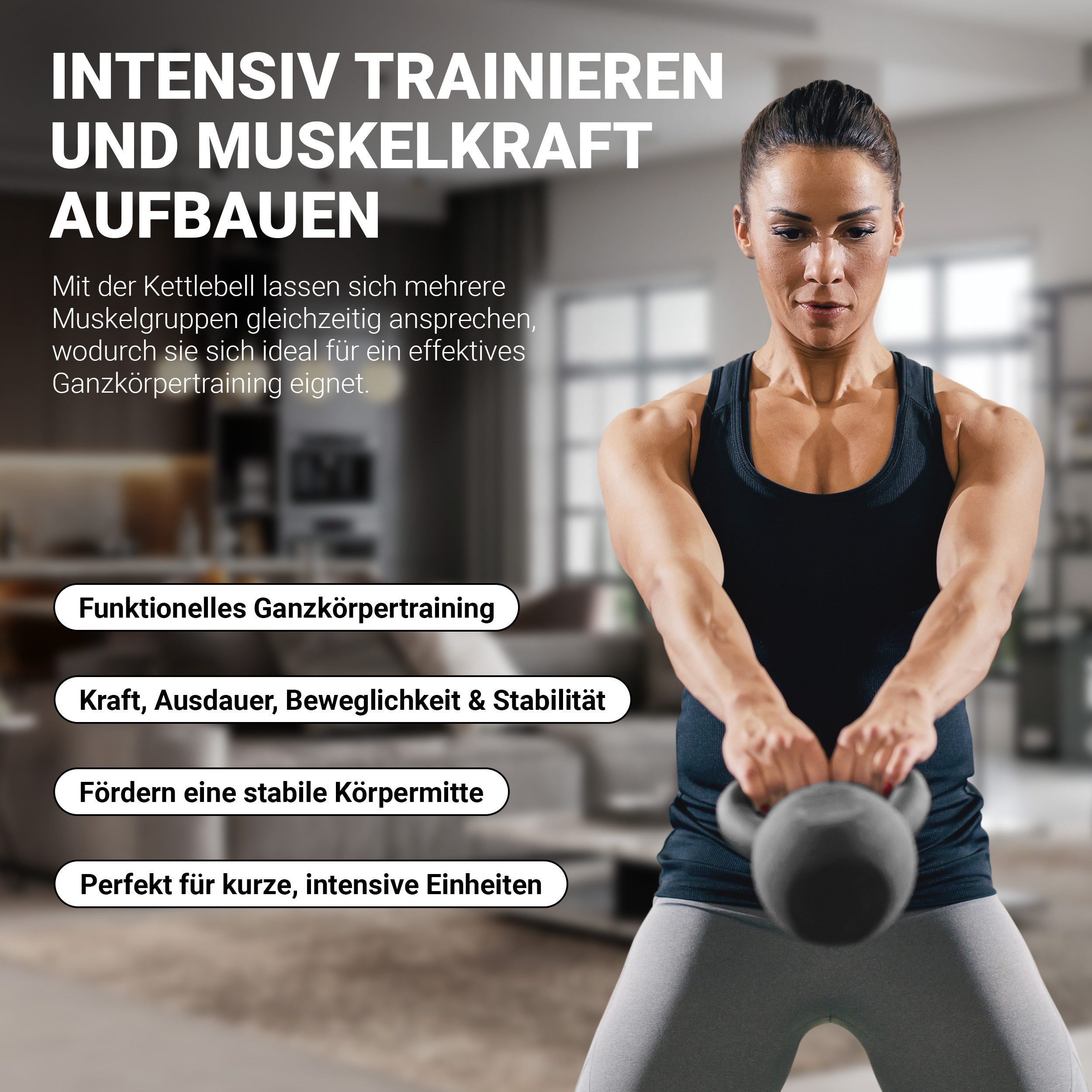 MSports® Kettlebell Kettlebell Professional Neopren 2 – 30 kg inkl. Übungsposter