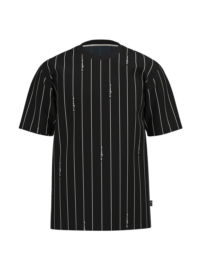 Trigema T-Shirt TRIGEMA T-Shirt mit Allover Streifen-Muster (1-tlg)