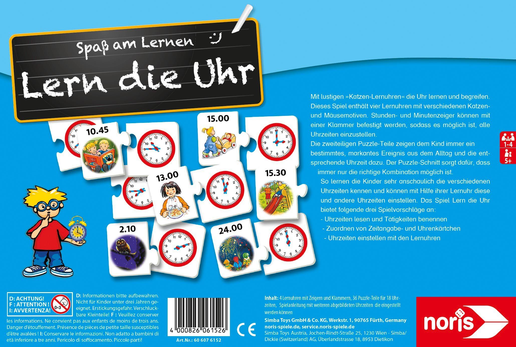 Noris Spiel Lern die Uhr