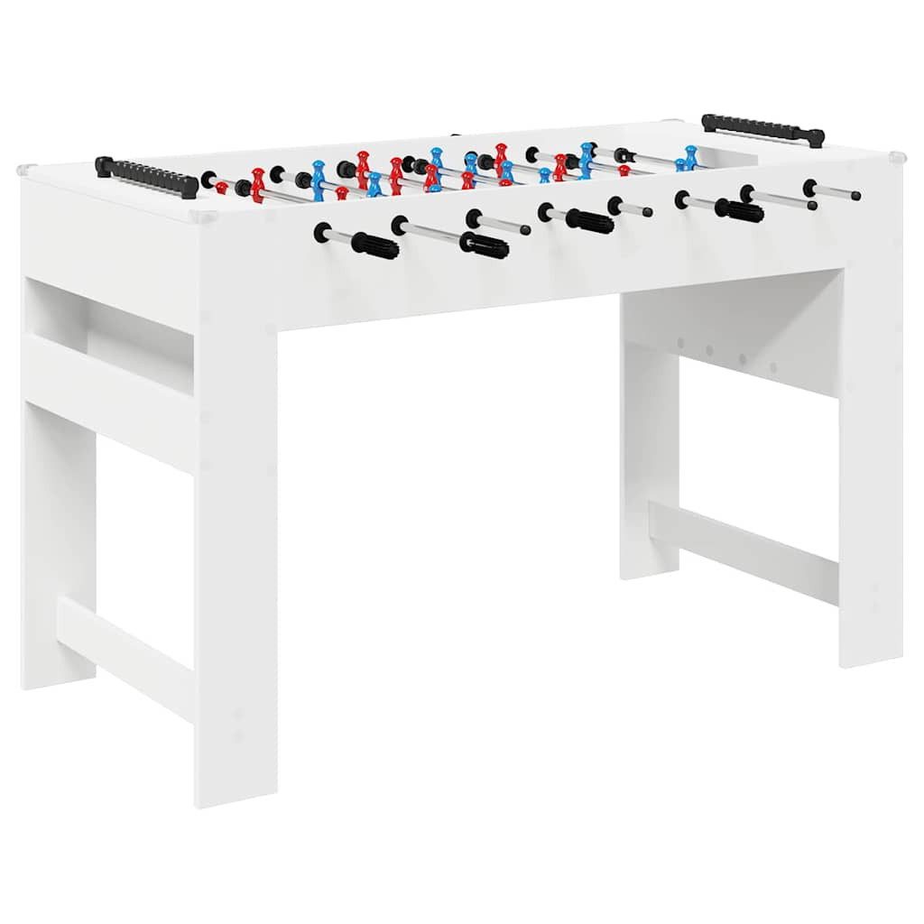 Kickertisch Tischfußballtisch Weiß 125 x 60,5 x 80 cm Holzwerkstoff
