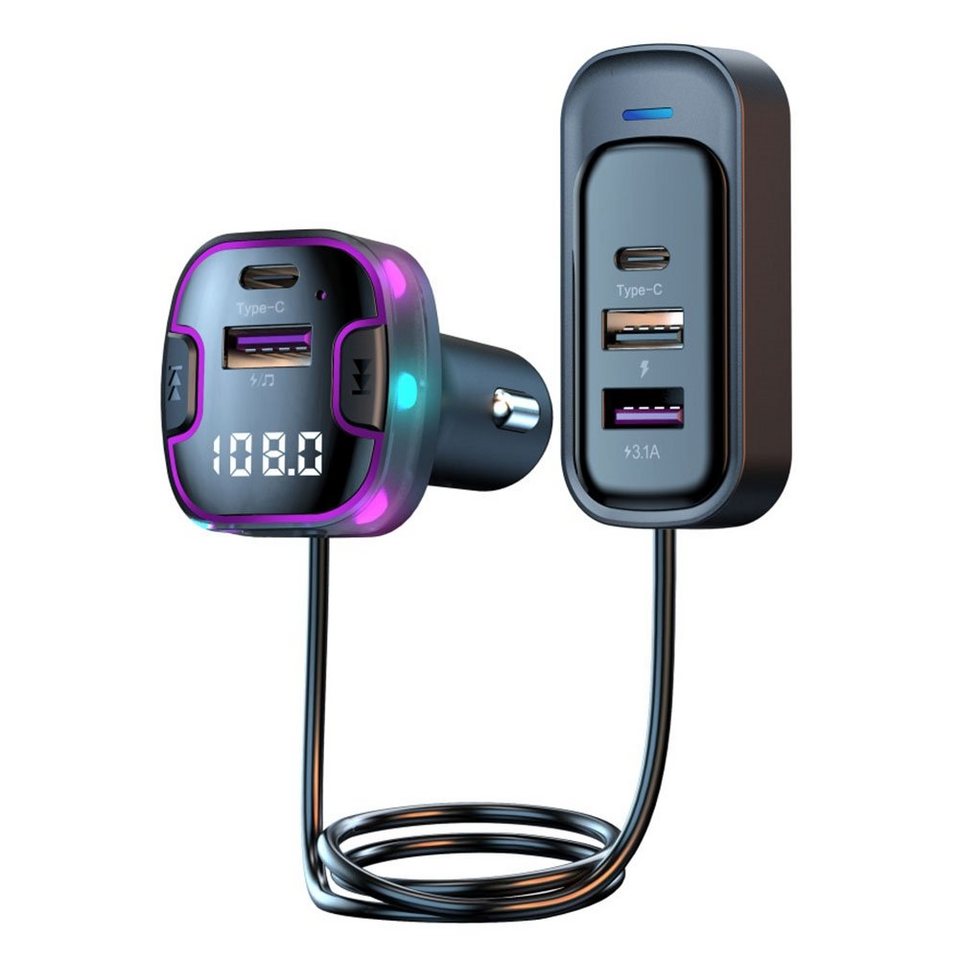 DESUO USB C Auto Ladegerät Bluetooth 5.3 Freisprechanlage MP3 USB