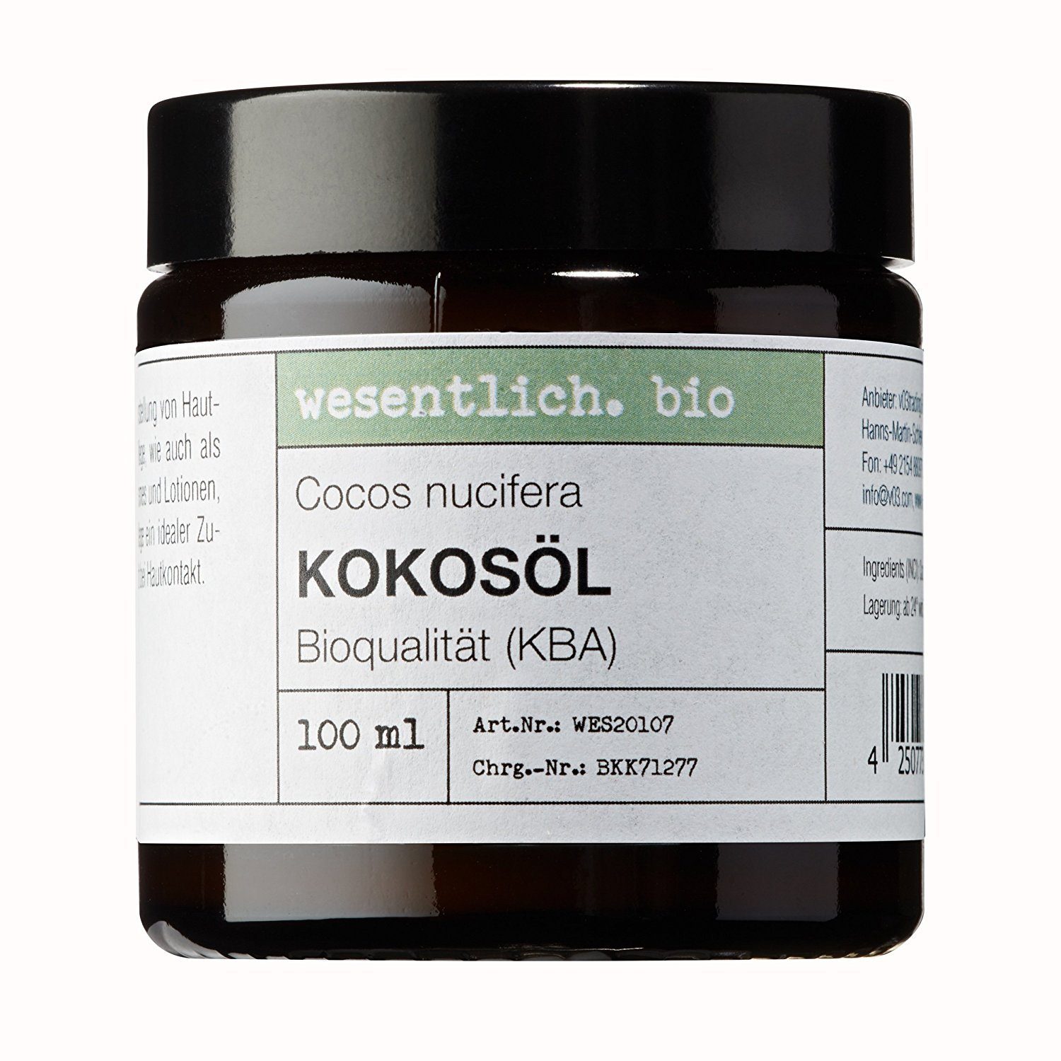 WESENTLICH. Körperöl Kokosöl BIO kaltgepresst (100ml) mehr