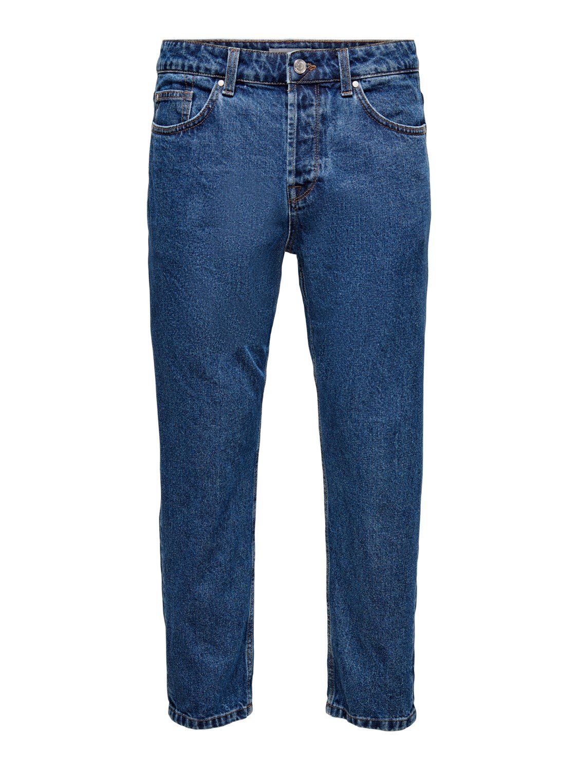 ONLY & SONS Regular-fit-Jeans (1-tlg) O&S Loose Cropped Jeans günstig online kaufen