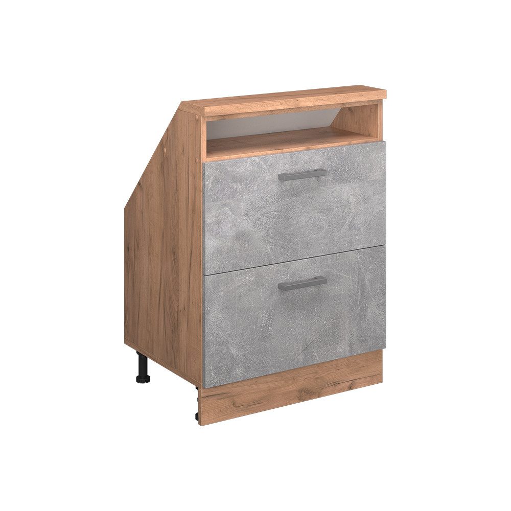 Vicco Unterschrank R-Line, Beton/Goldkraft Eiche, 60 günstig online kaufen