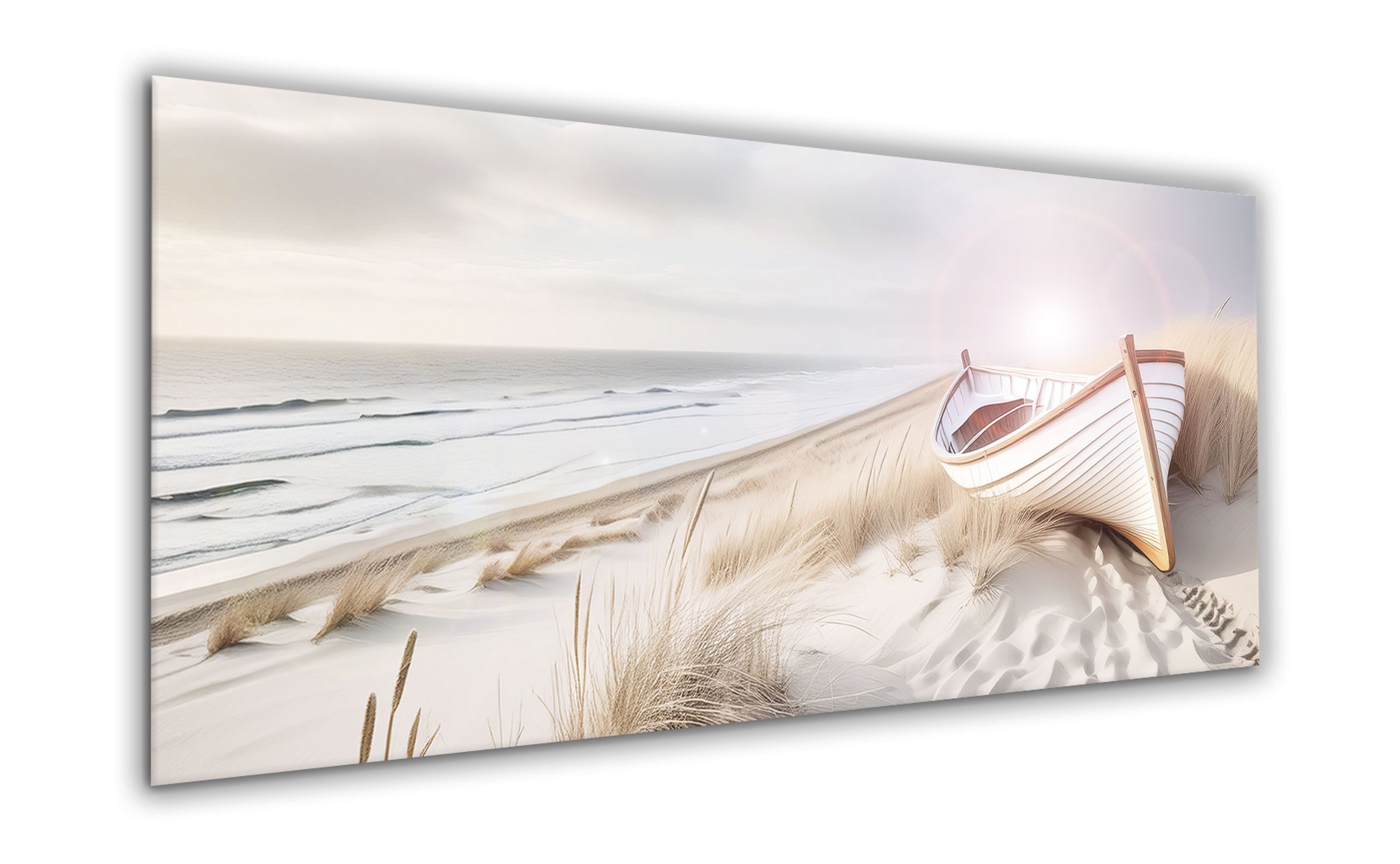 artissimo Glasbild Glasbild XXL 125x50 cm Bild aus Glas Wandbild groß Stran günstig online kaufen