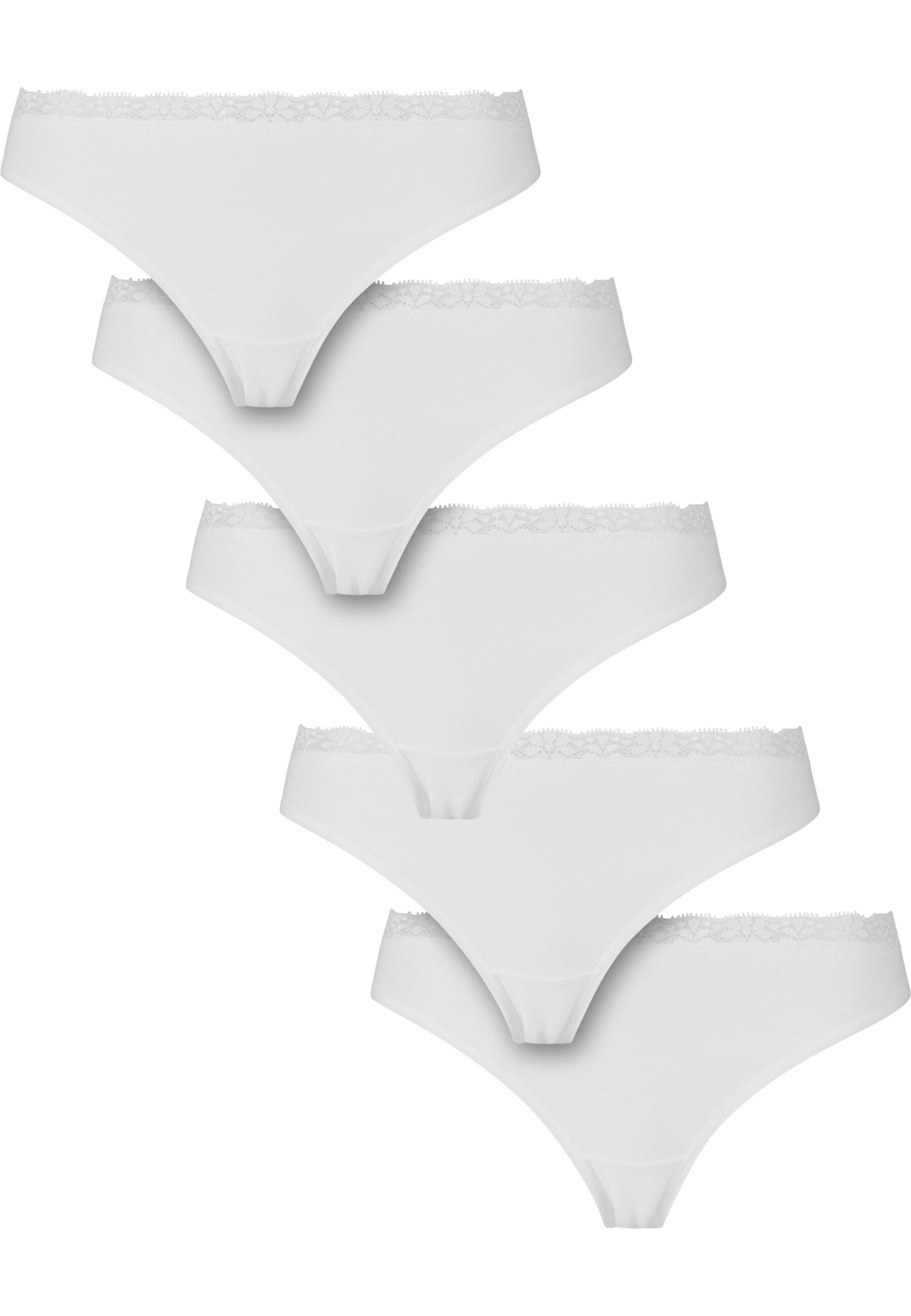 URBAN CLASSICS Panty Urban Classics Ladies Basic Cotton Tanga Lace 5-Pack