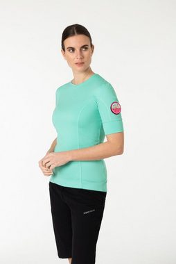 SUPER.NATURAL Radtrikot Merino Fahrradtrikot W GRAVA TEE Merino-Materialmix mit reflektierenden Logos