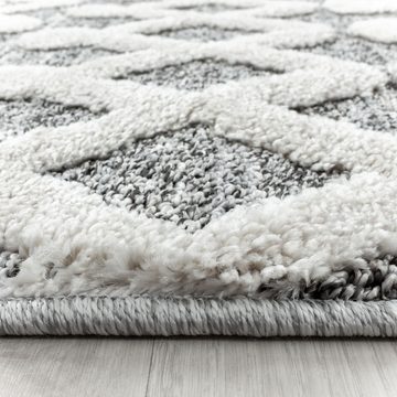 Hochflor-Teppich Boho-Design, Carpettex, Rund, Höhe: 20 mm, Teppich Wohnzimmer Boho Design weich 3D Optik Skandinavische Stil