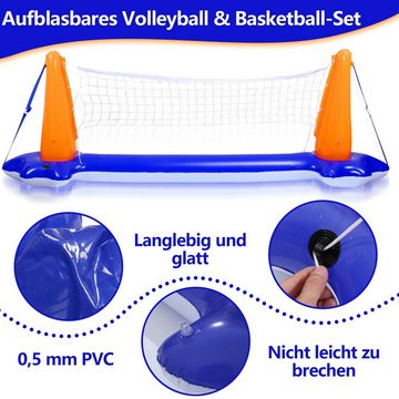 Randaco Volleyballnetz Pool spielzeug Basketball Poolball aufblasbares Pool Volleyball set