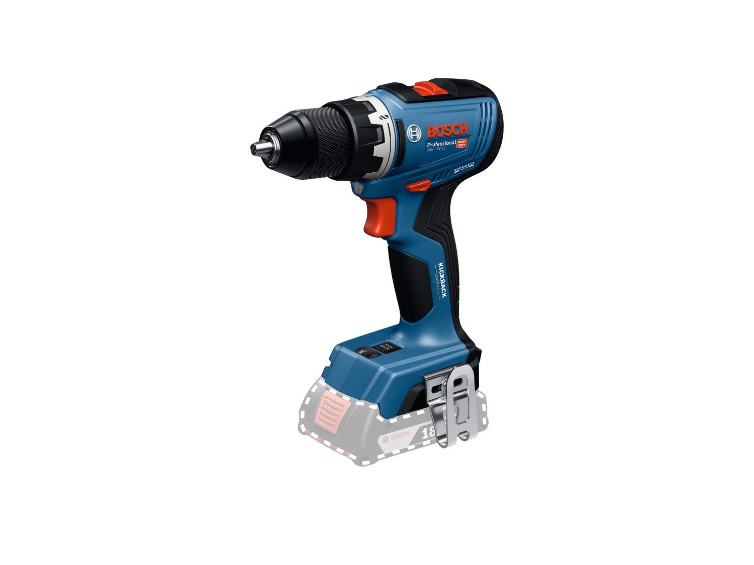 Bosch Professional Akku-Bohrschrauber GSR 18V-65, (Set), inkl. 2 Akkus, Ladegerät und 19-tlg. Handwerkzeug-Set, in L-BOXX