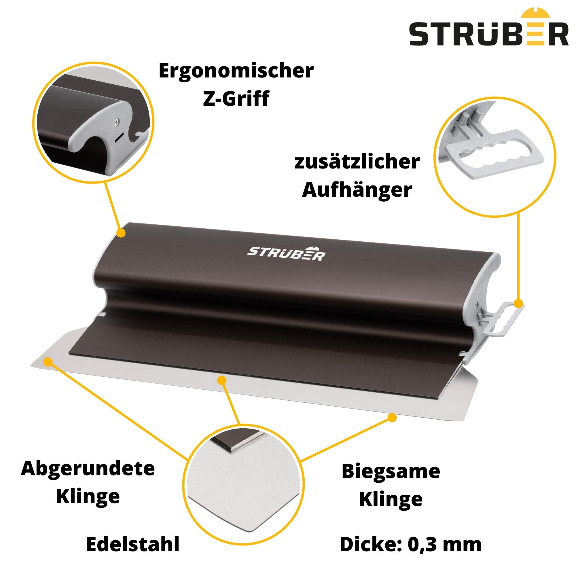STRÜBER Flächenspachtel Flächenspachtel Set im Koffer – 9-tlg. SET (1-St) – Bild 4 von 5