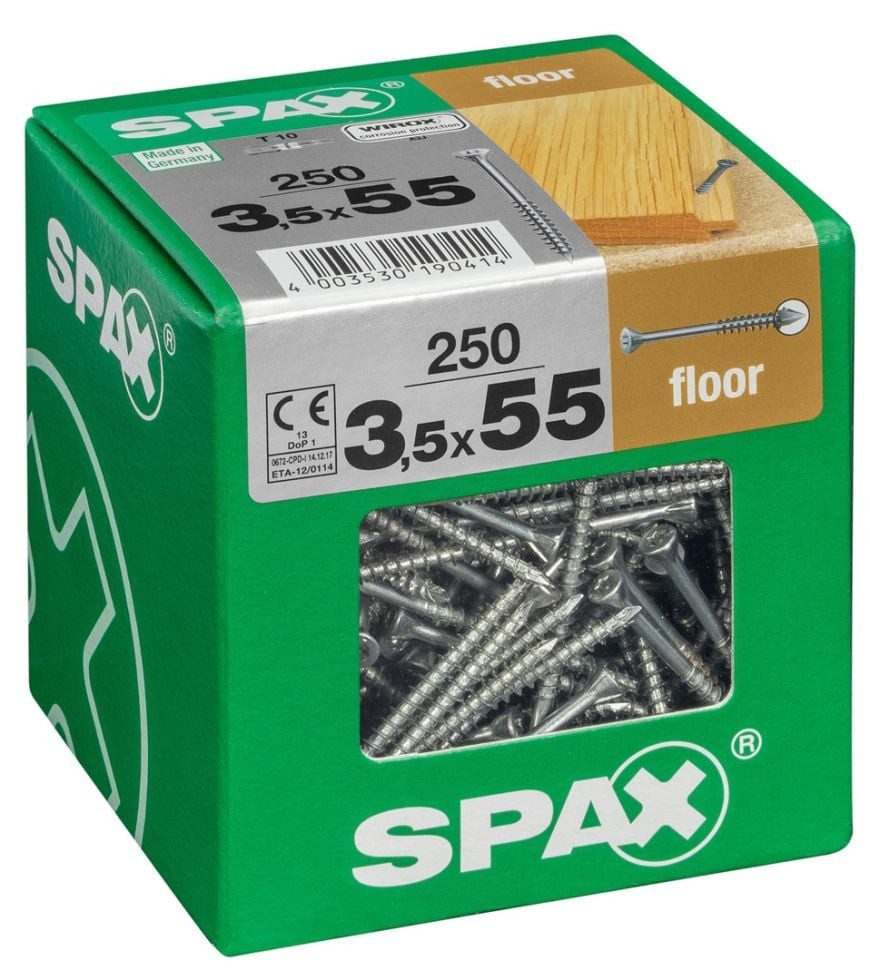SPAX Terrassenschraube Spax Dielenschrauben 3.5 x 55 mm TX 10 - 250 Stk.