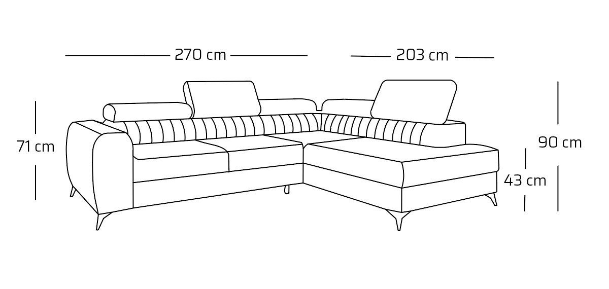 NEXT COLLECTION Ecksofa Priam L, Verstellbare günstig online kaufen
