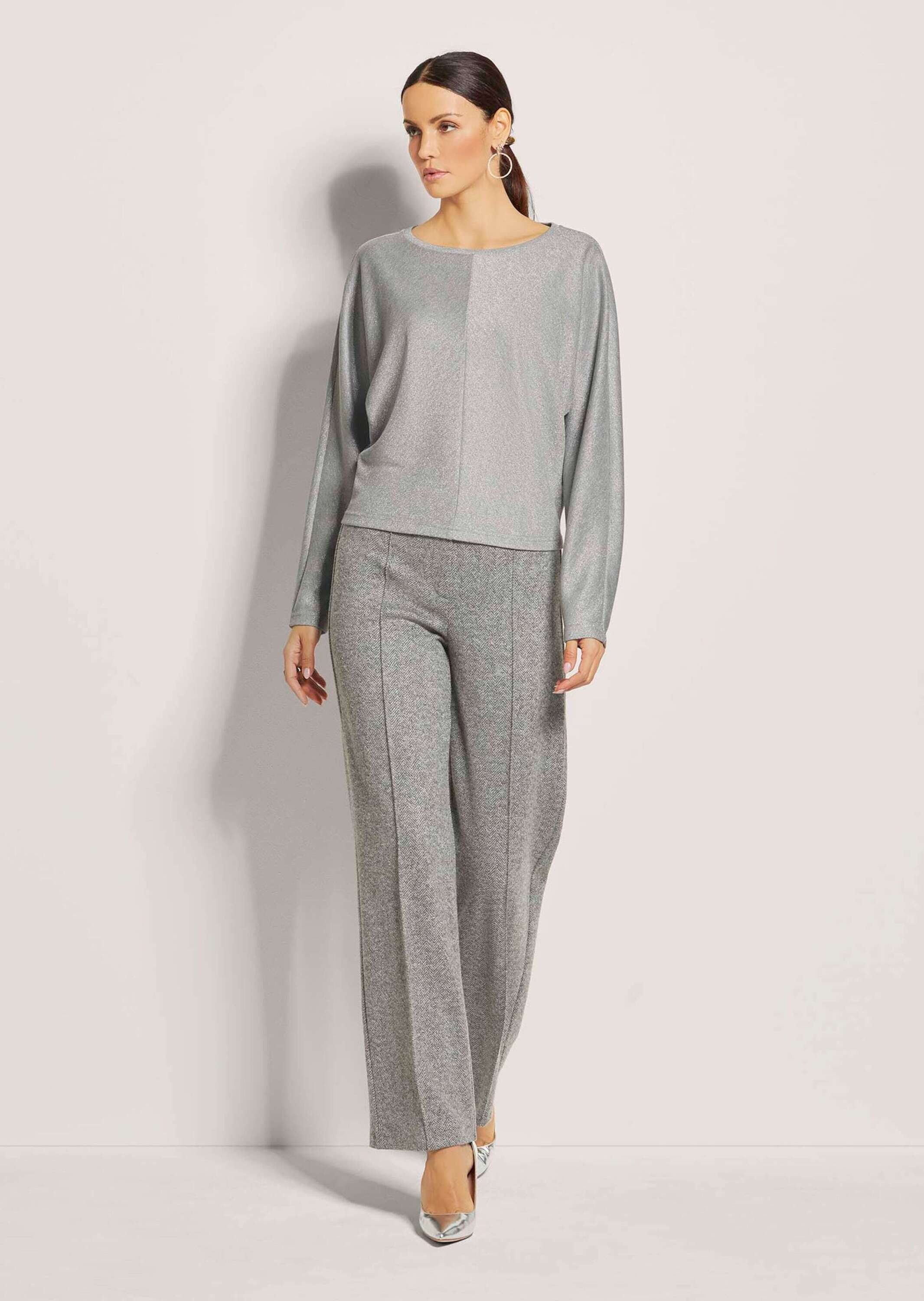 MADELEINE Langarmshirt Langarm-Shirt mit Glanz-Effekt günstig online kaufen