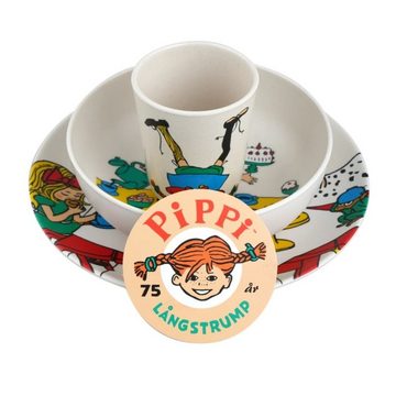 suebidou Geschirr-Set Lustiges Ess Set für Kinder mit Pippi Langstrumpf Design, 1 Personen