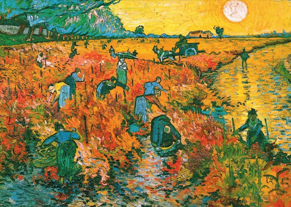 Postkarte Kunstkarte Vincent van Gogh "Die roten Weinberge von Arles"
