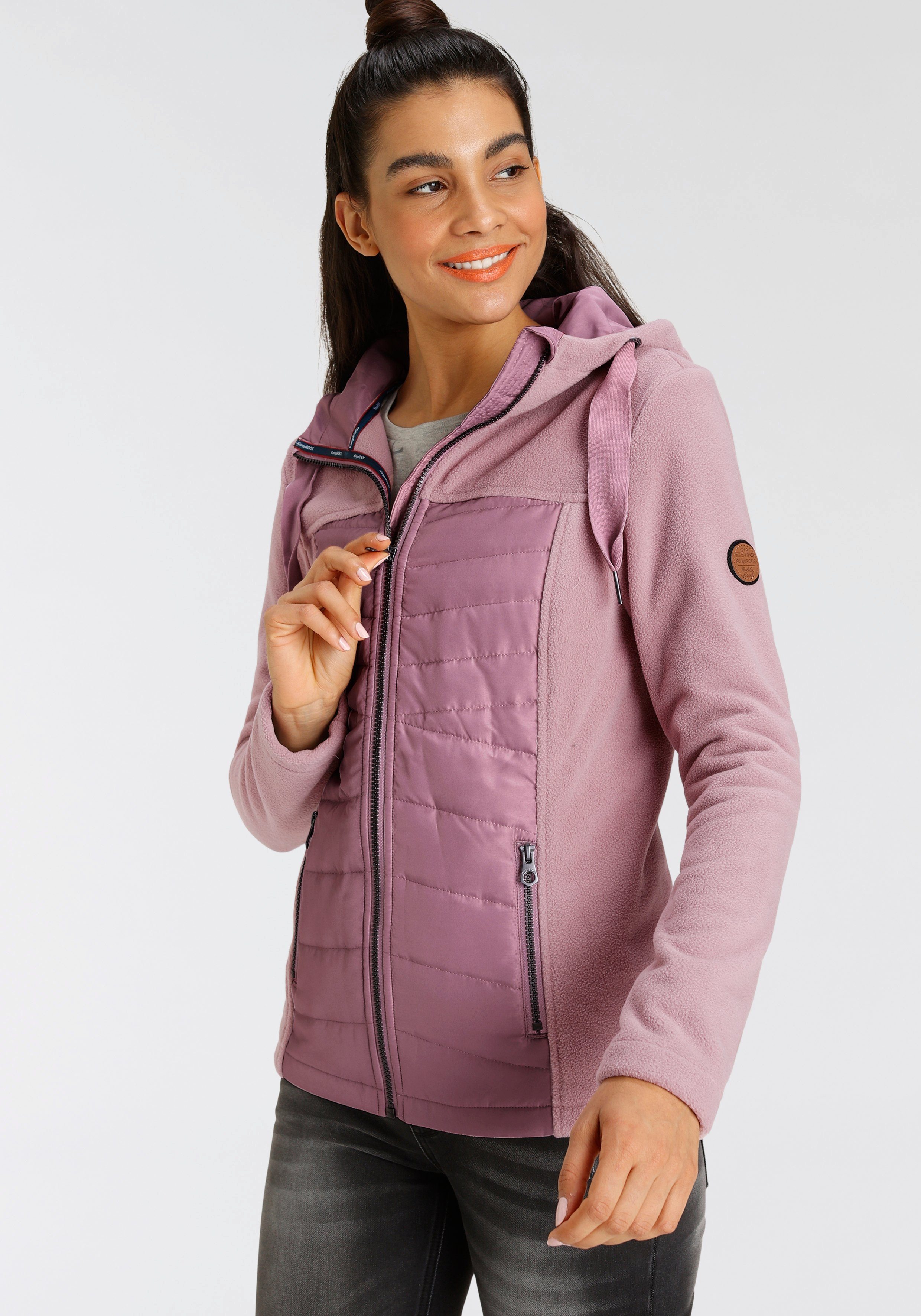 KangaROOS rosa-mauve modischen - NEUE KOLLEKTION Kurzjacke im Materialmix