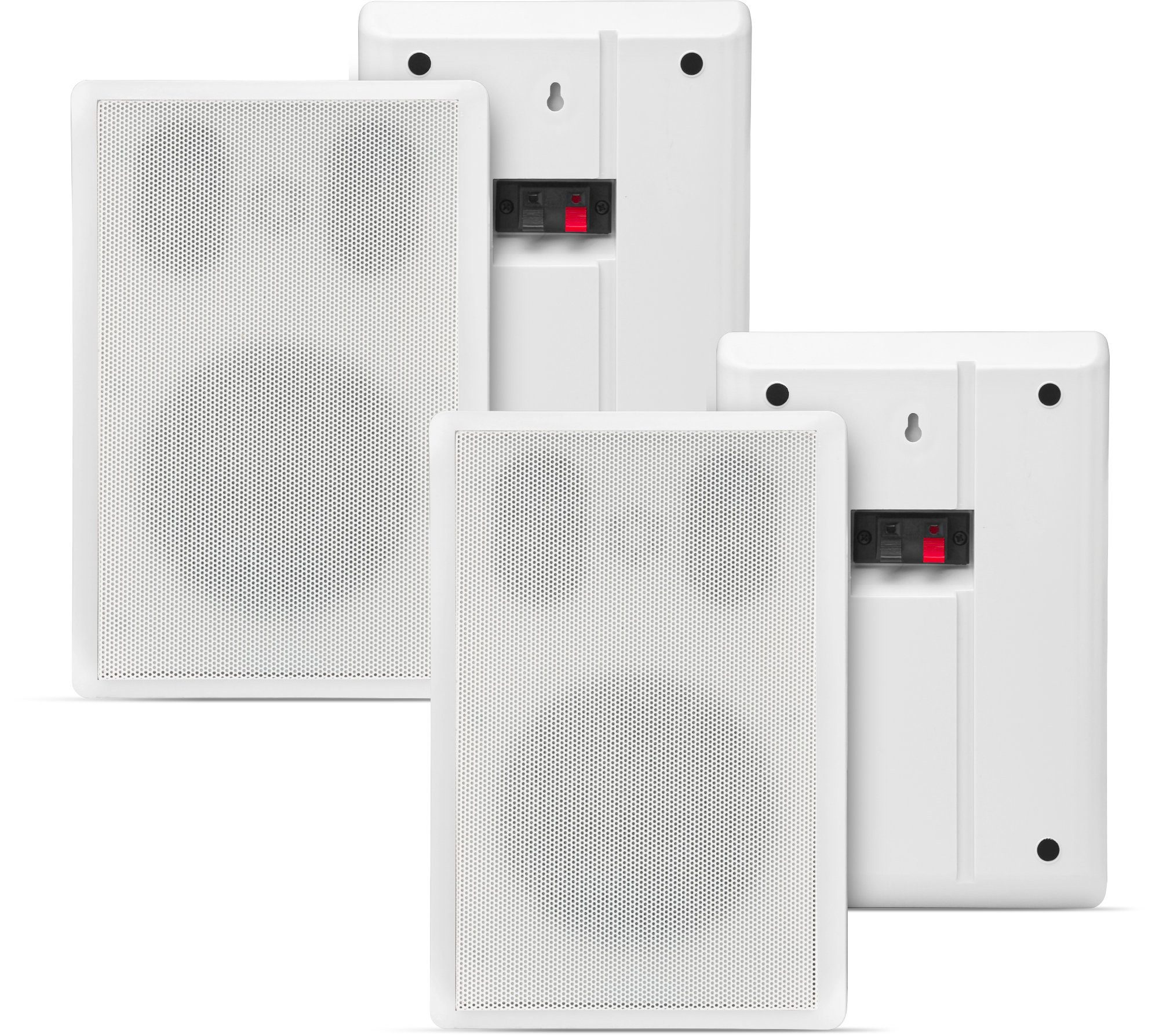 Pronomic FLS-540E Paar Flatpanel Wandlautsprecher Box weiß 2x Set - Slim Design Колонки 2 Wege (30 W, HiFi Flachlautsprecher, 5,25"/133 mm Woofer, 1,2"/30,5 mm Tweeter)