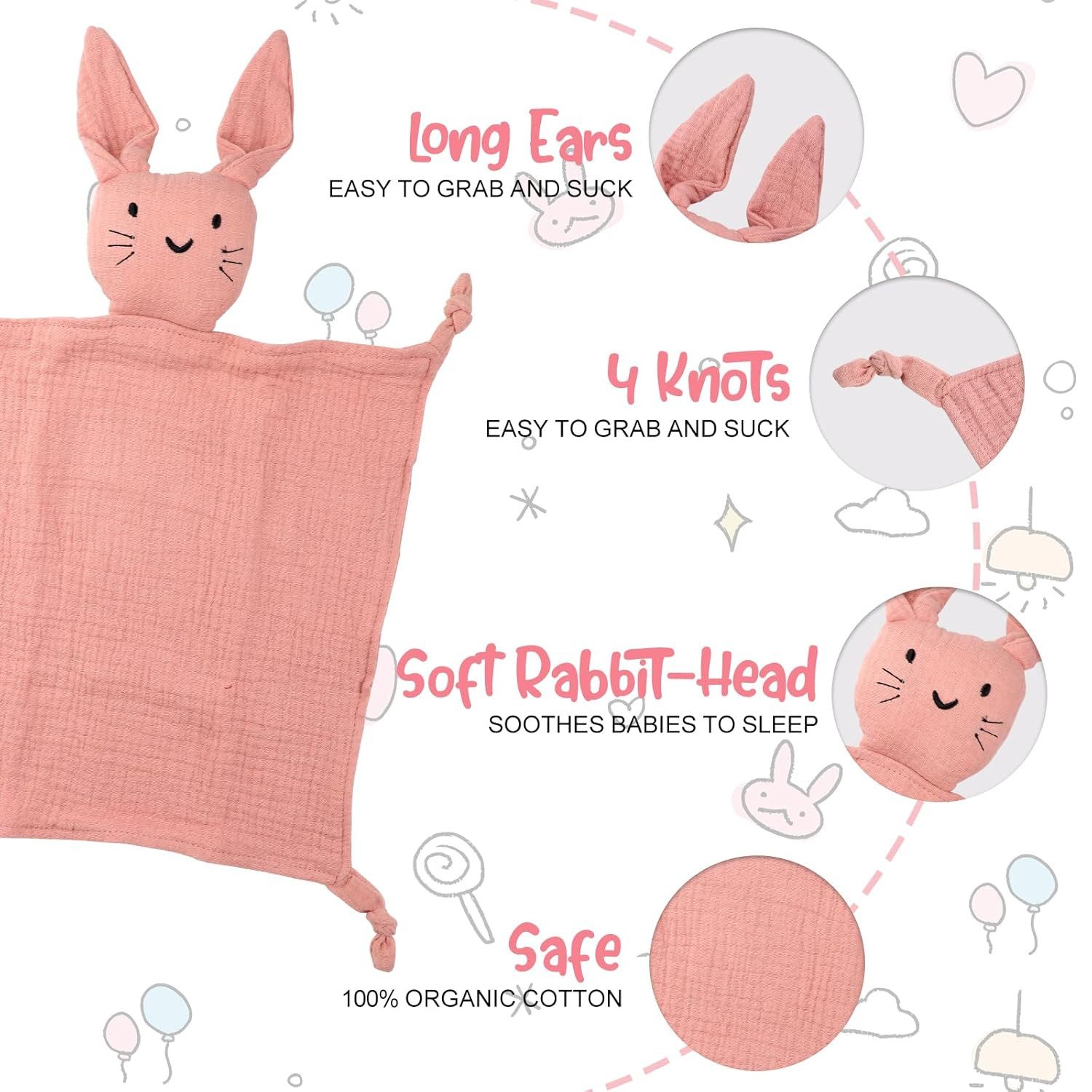 LA CUTE Schnuffeltuch Schmusetuch Baby Geschenkset Geburt Bio Baumwolle & B günstig online kaufen