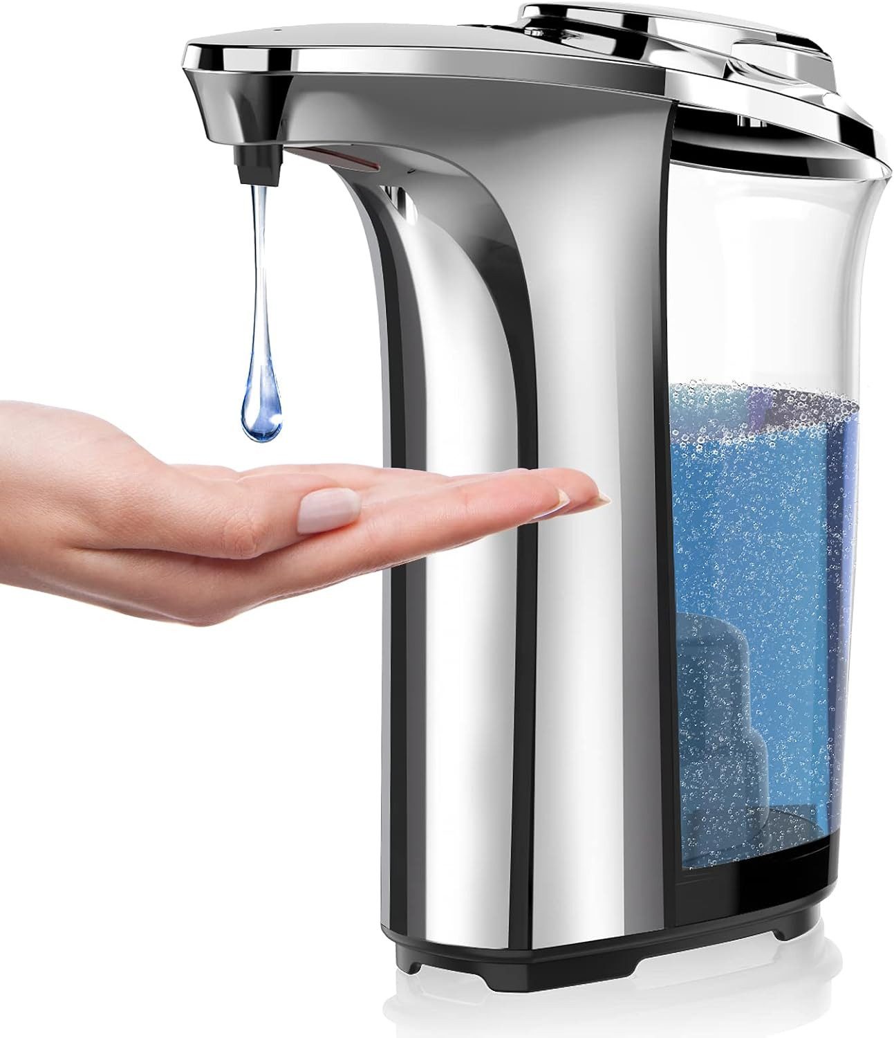 Futicare Seifenspender Automatischer Seifenspender mit Infrarotsensor – 500 ml, (5 Stufen einstellbar, berührungslos & IPX5-wasserdicht)