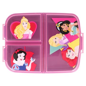 Disney Princess Lunchbox Arielle Jasmin Cinderella Rapunzel 2 Teiliges Set Brotdose Trinkflasche, (2-tlg)