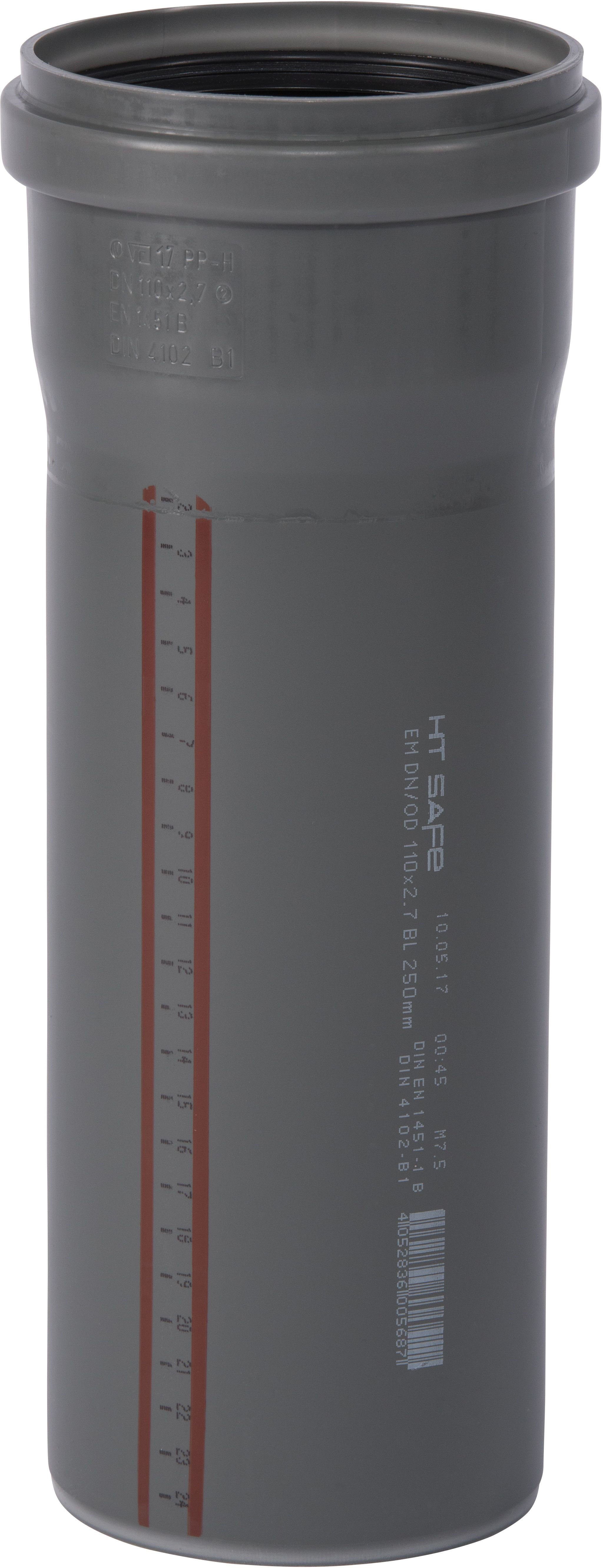 Ostendorf HT-Rohr OSTENDORF HTsafe Rohr mit Muffe DN/OD 110x250mm, 175010