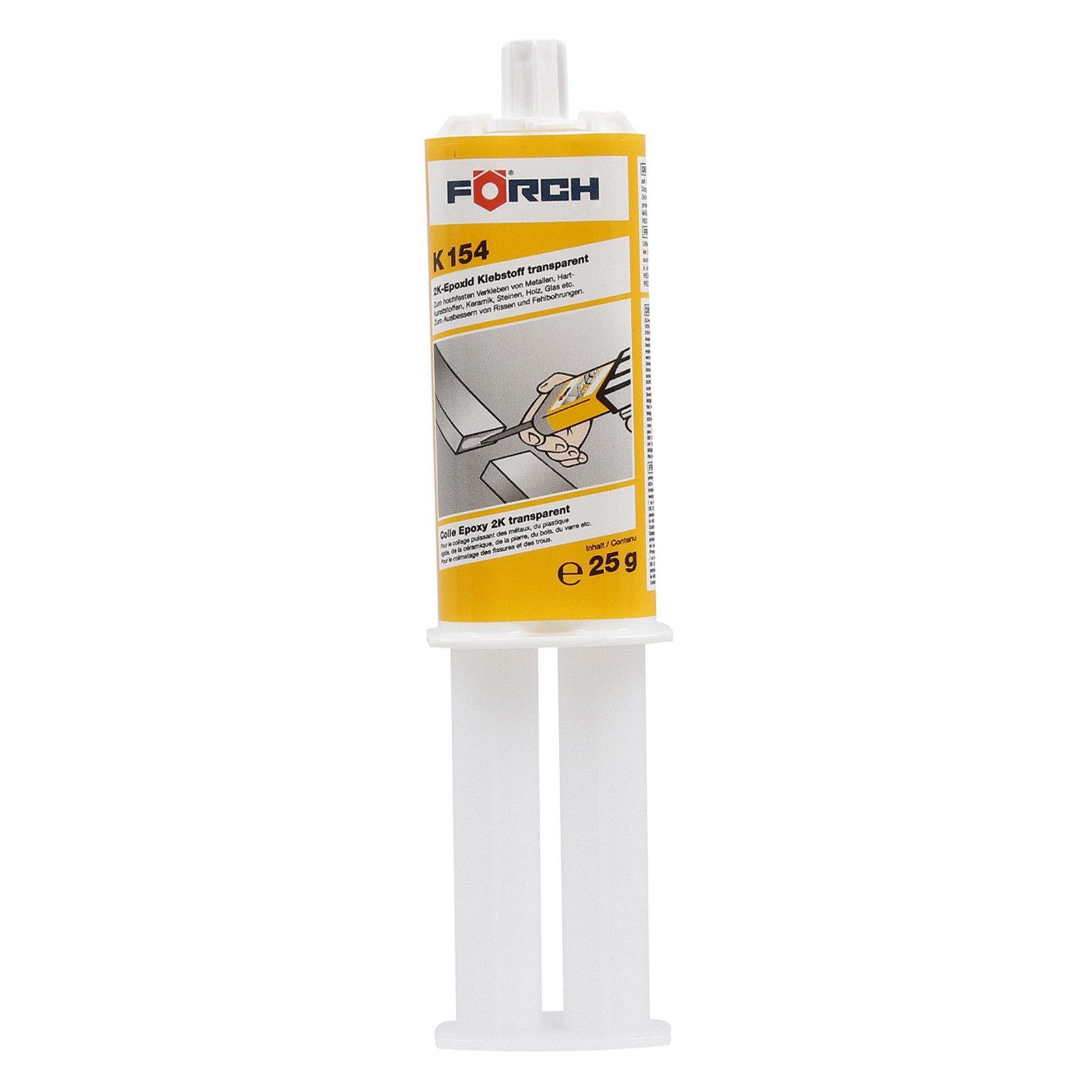 FÖRCH 2-Komponentenkleber K154 2K-Epoxid Klebstoff - 0.025 Kg (Transparent)