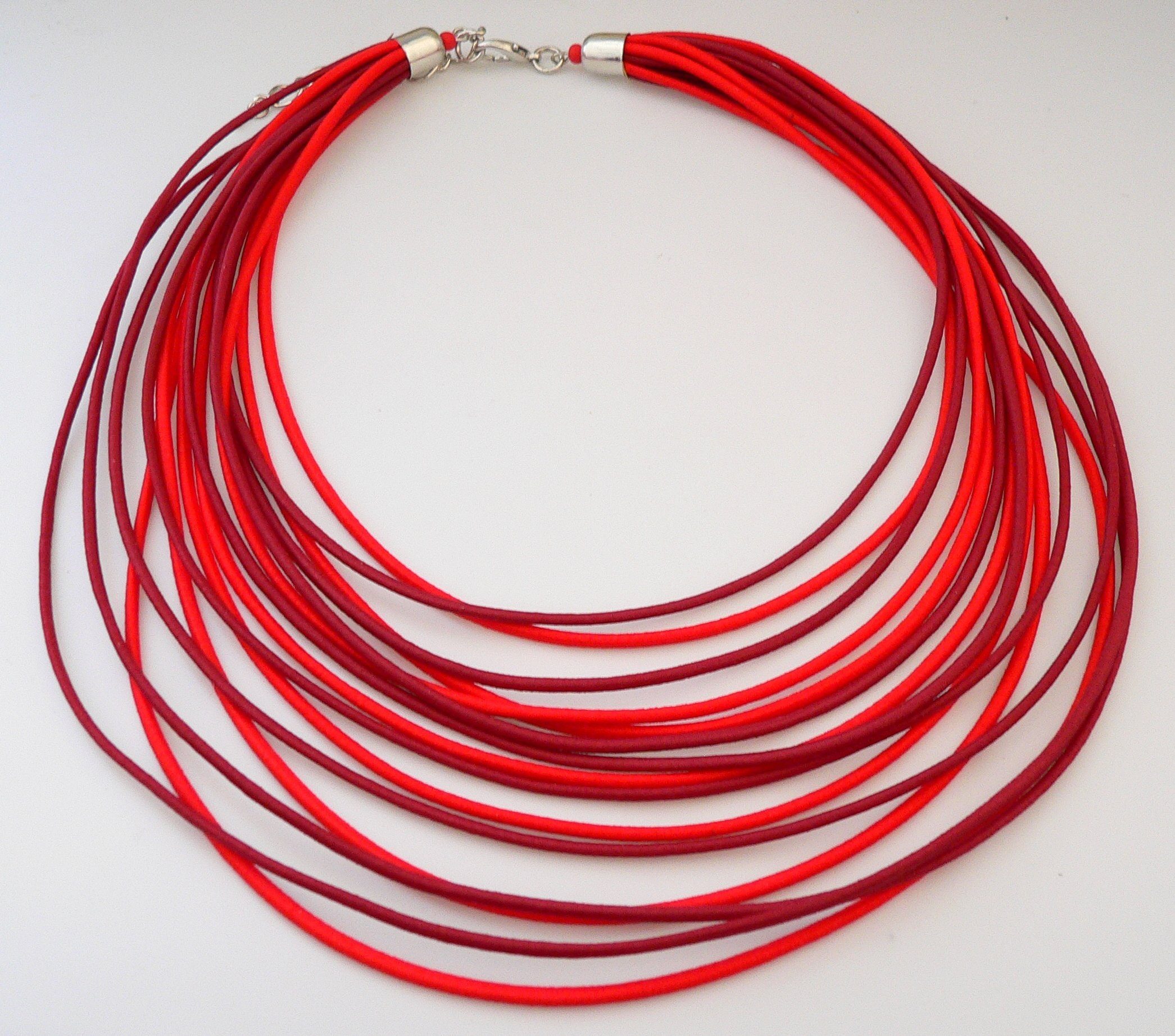 traumschmuck Statementkette 393d Halskette Statement Textil weinrot dunkelr günstig online kaufen