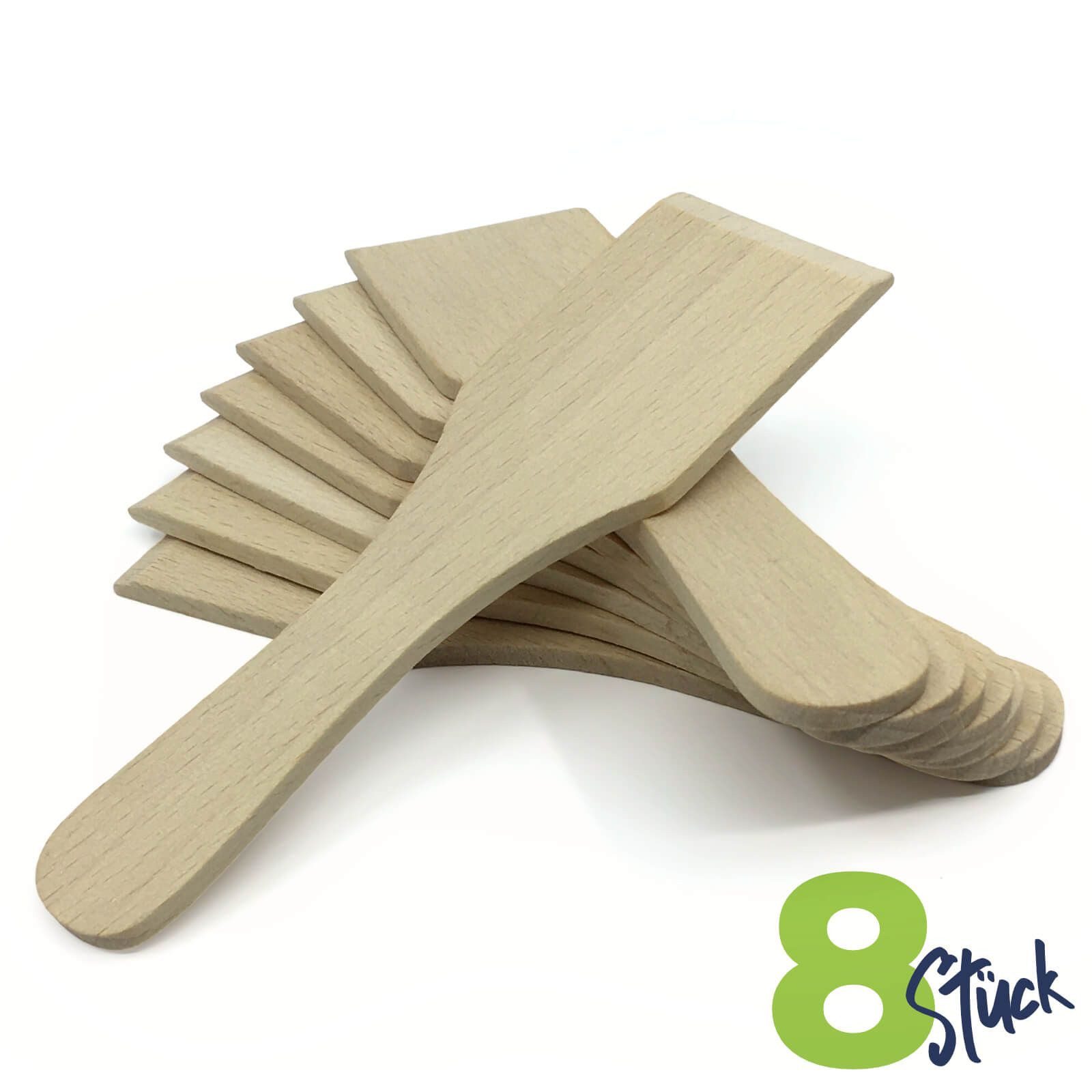 Gravidus Grillspachtel Racletteschieber Raclettespachtel Holzschaber Set Buchenholz 13 cm