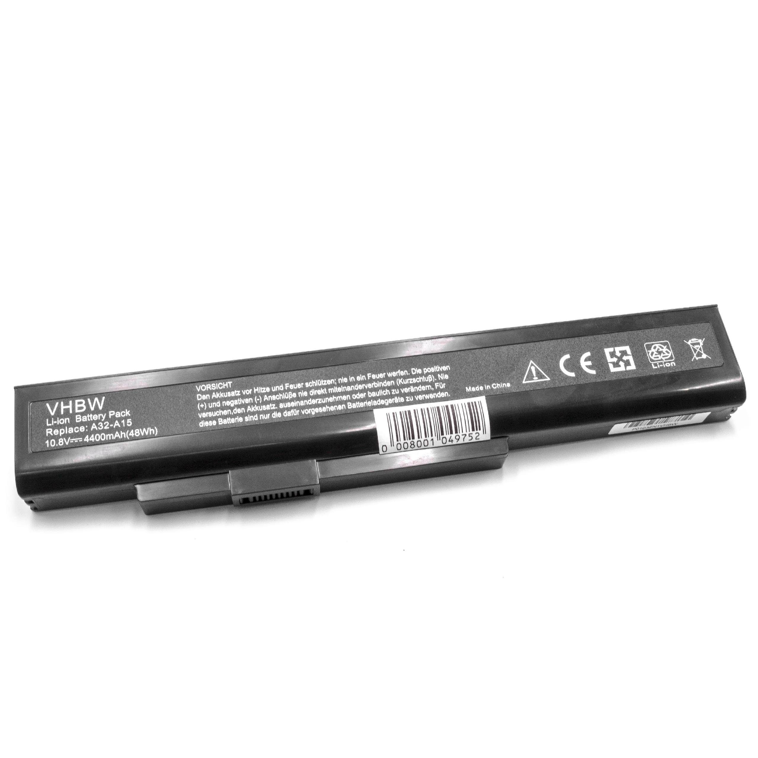 vhbw Ersatz für Medion A32-A15 für Laptop-Akku Li-Ion 4400 mAh (10,8 V)