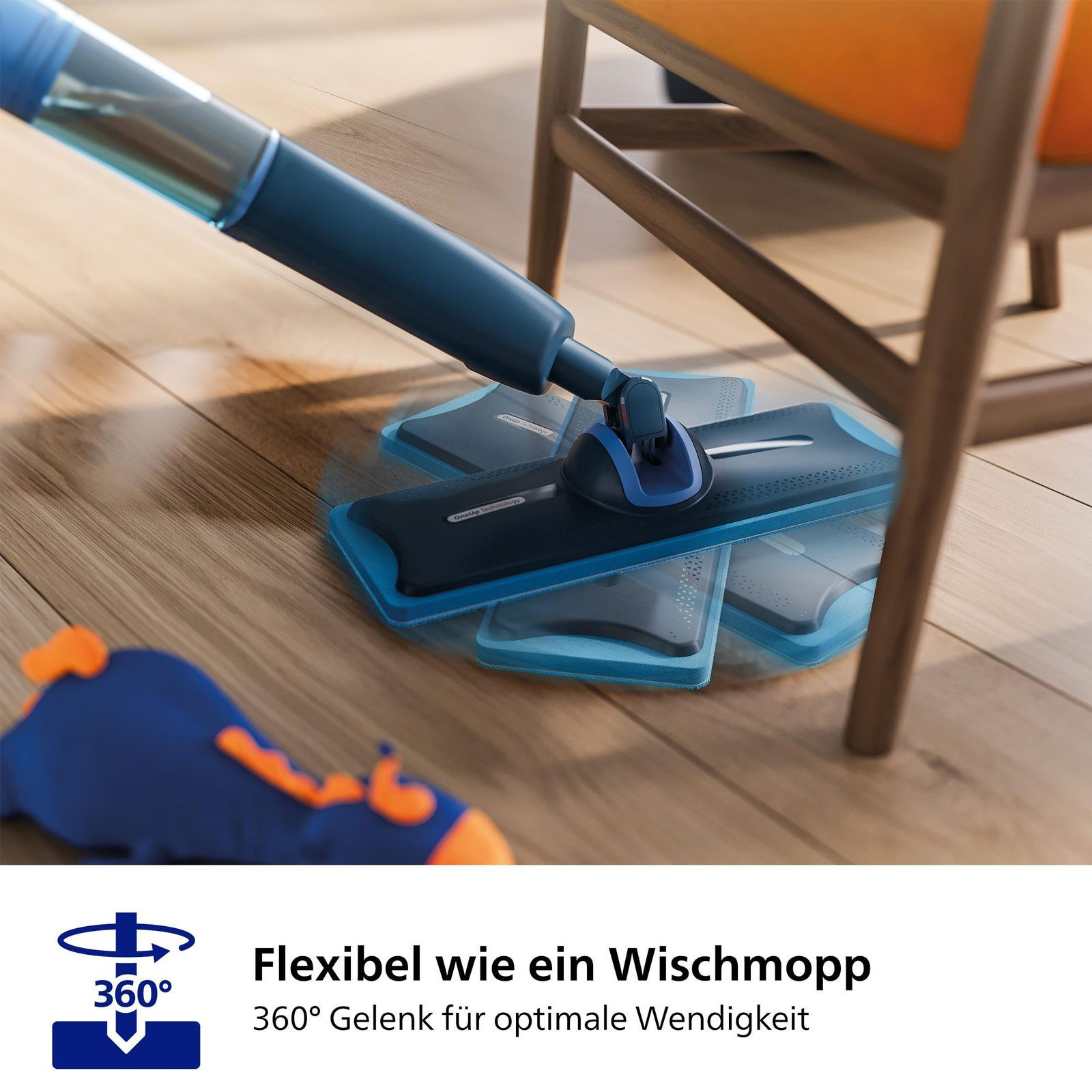 Philips Multi-Sauger Philips XV5113/11 OneUp elektrischer Wischmopp