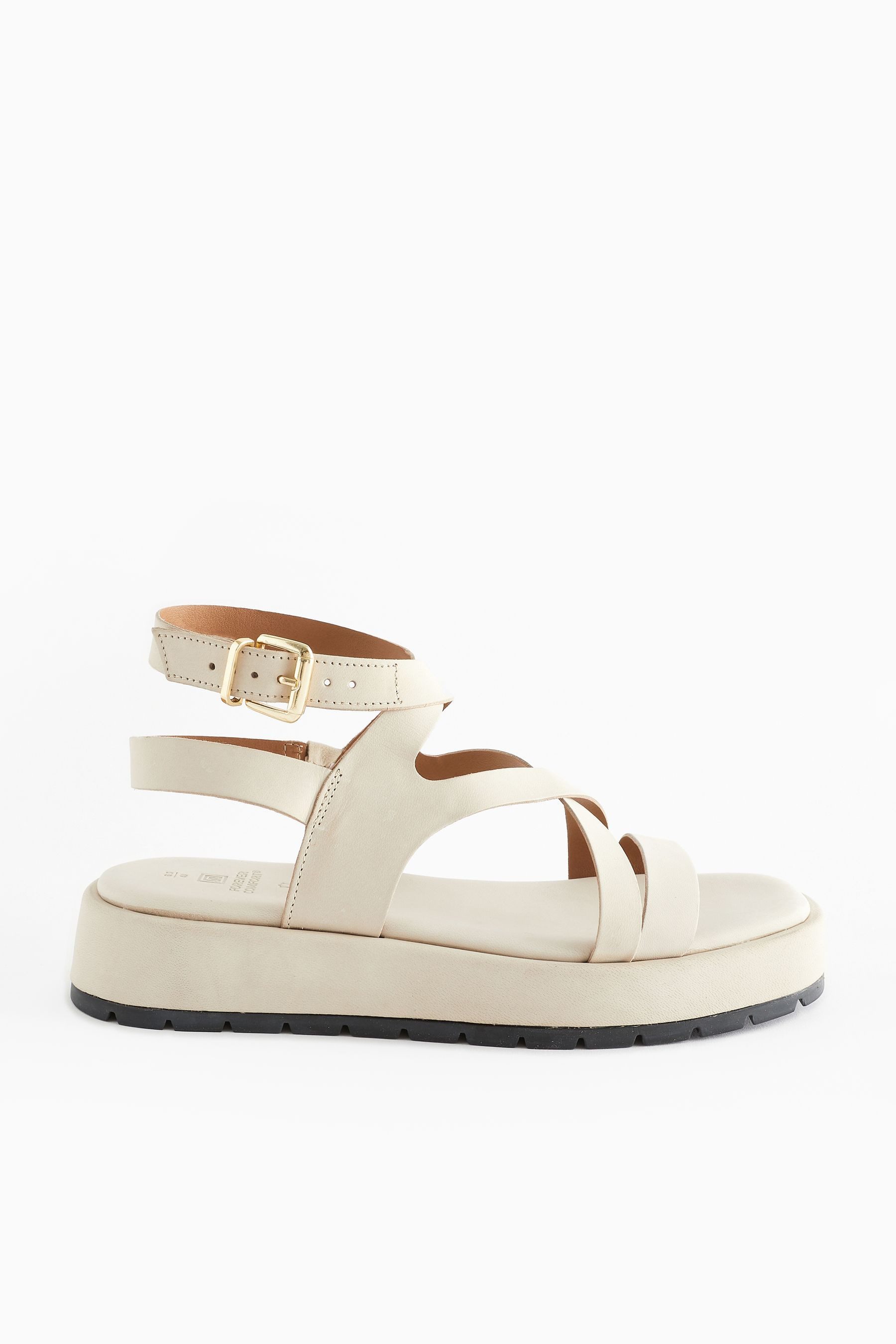 Forever Comfort® Ledersandalette mit dicker Sohle Riemchensandale