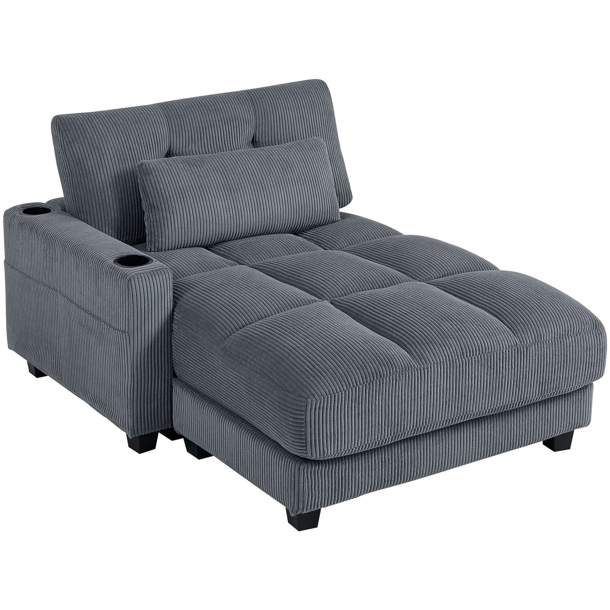 HOMCOM Schlafsofa mit Getränkehalter, Sofa mit günstig online kaufen
