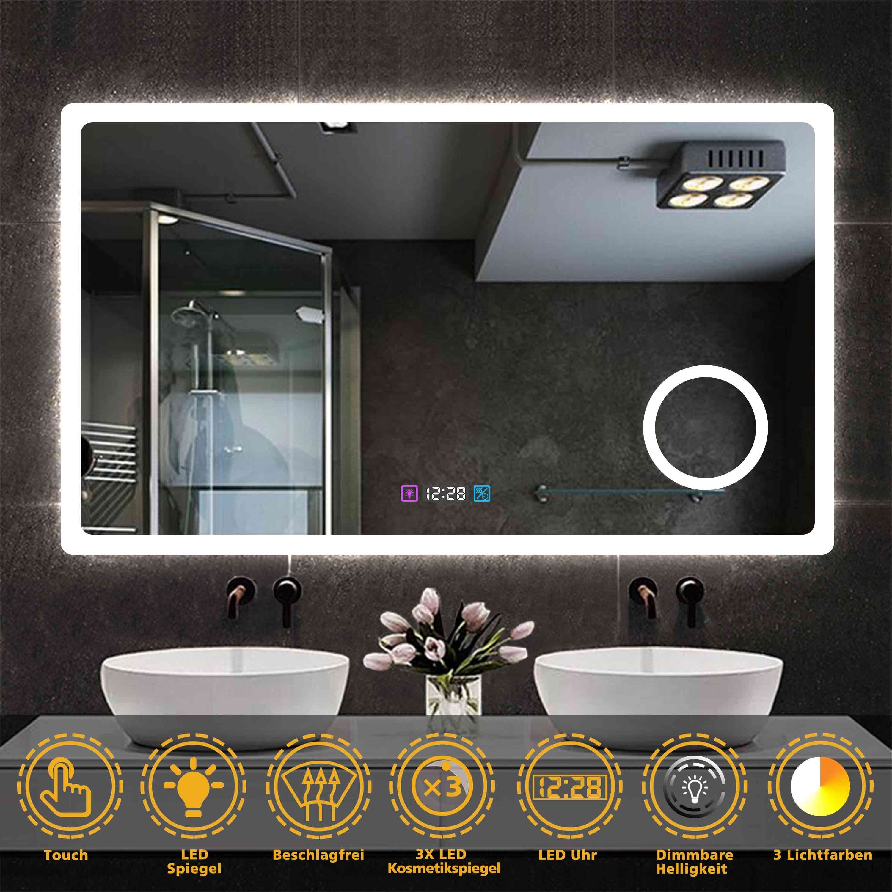duschspa Badspiegel Wandspiegel Badezimmerspiegel mit LED günstig online kaufen