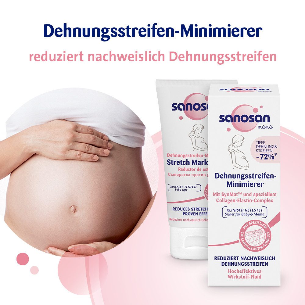 sanosan Straffungspflege Schwangerschaftscreme & Dehnungsstreifen Minimierer Creme Set, 1-tlg.