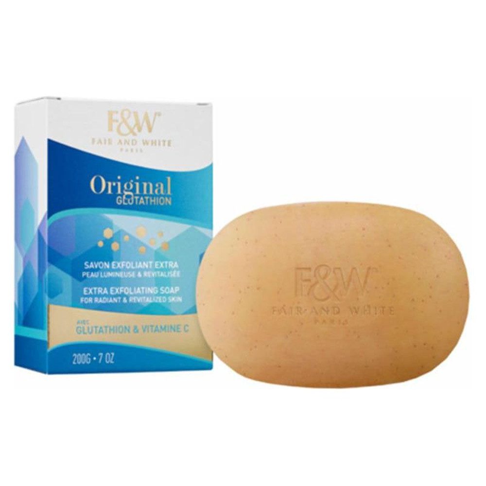 - CONTRAER - Feste Duschseife Fair & White Original Glutathion Extra Exfoliating Soap 200g