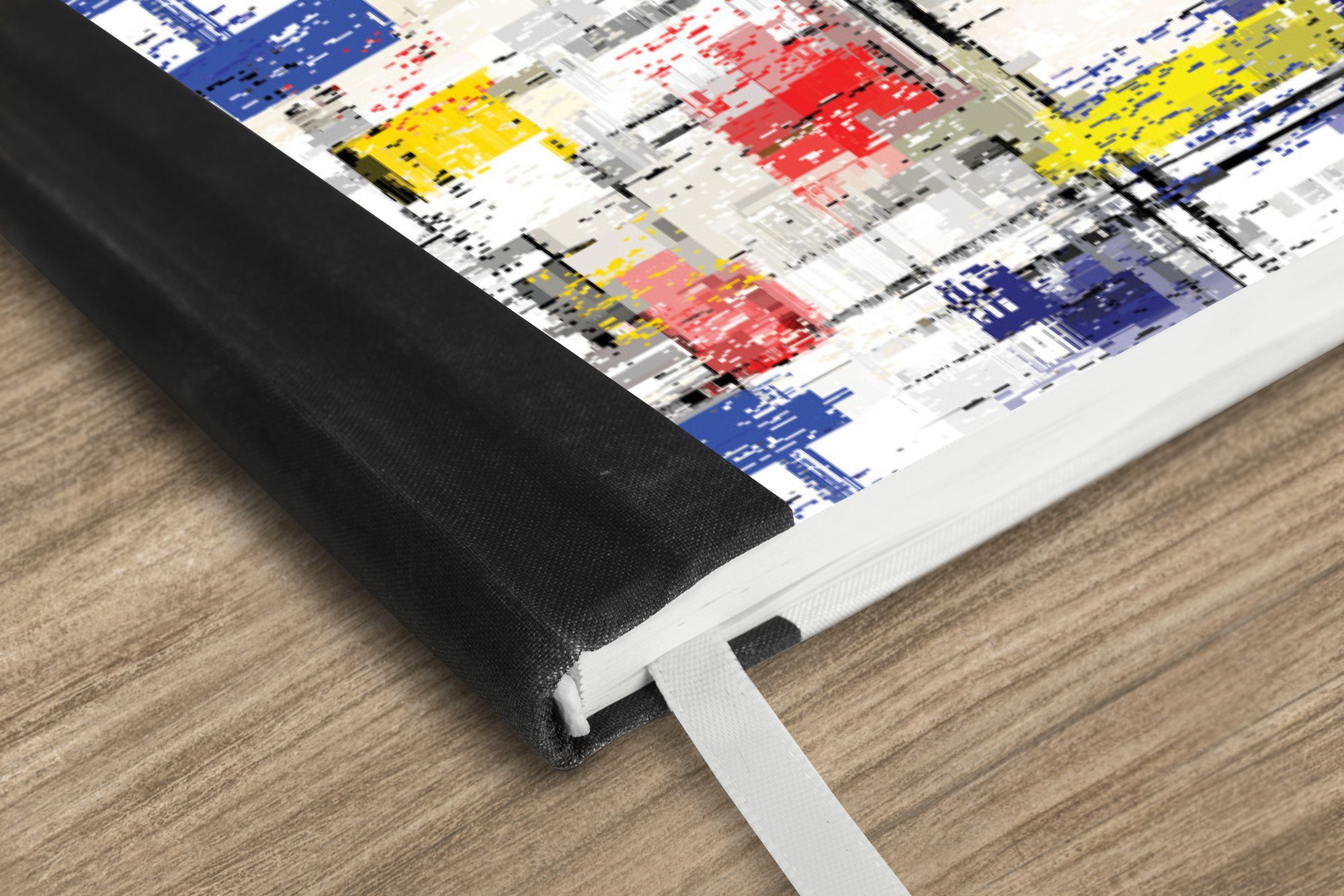 Thumbnail - MuchoWow Notizbuch Mondrian - Gelb - Rot - Blau - Weiß, Notebook, Notizblock a5, Tagebuch, Journal Liniert