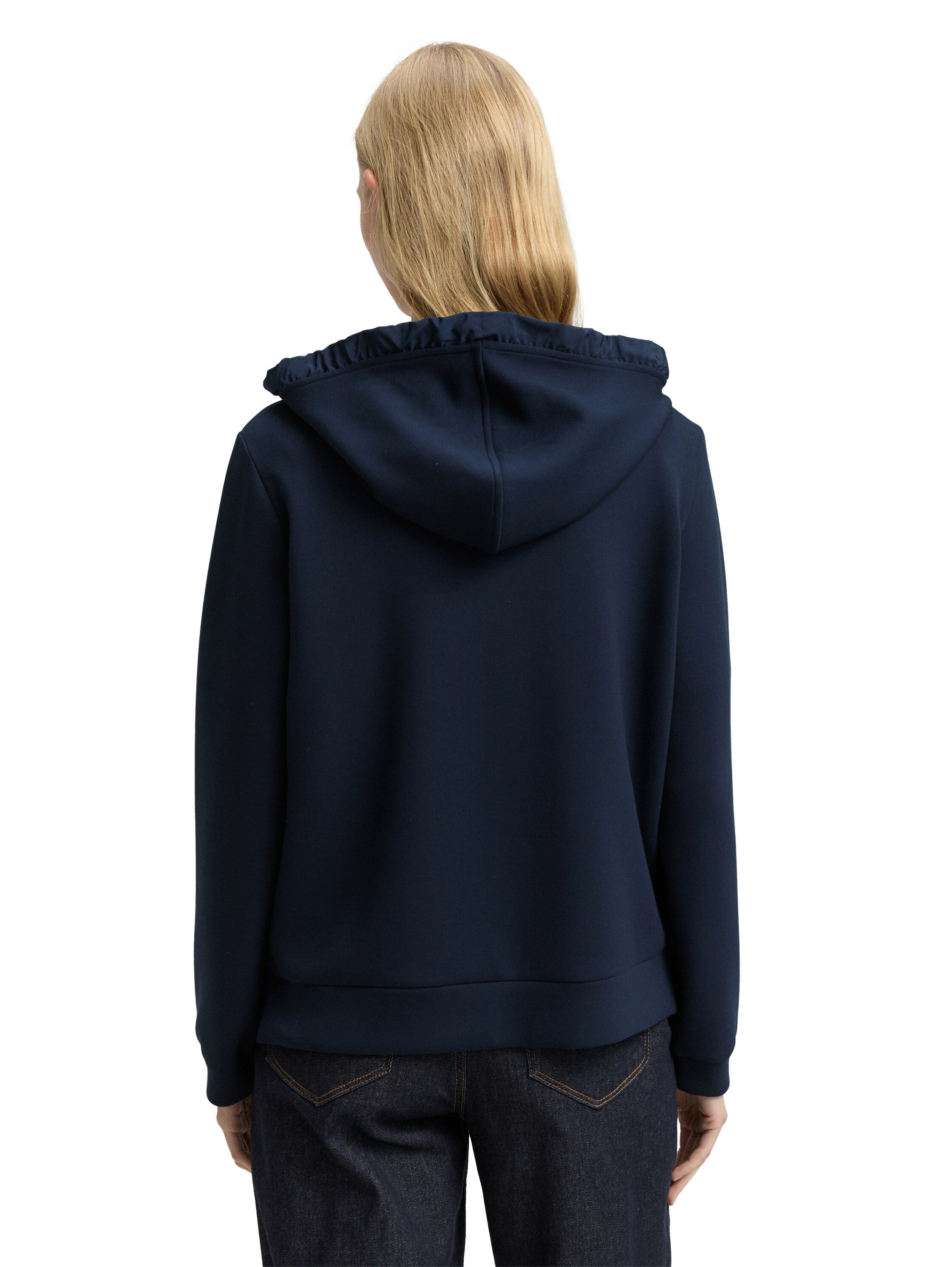 TOM TAILOR Kapuzensweatjacke mit Viskose und günstig online kaufen