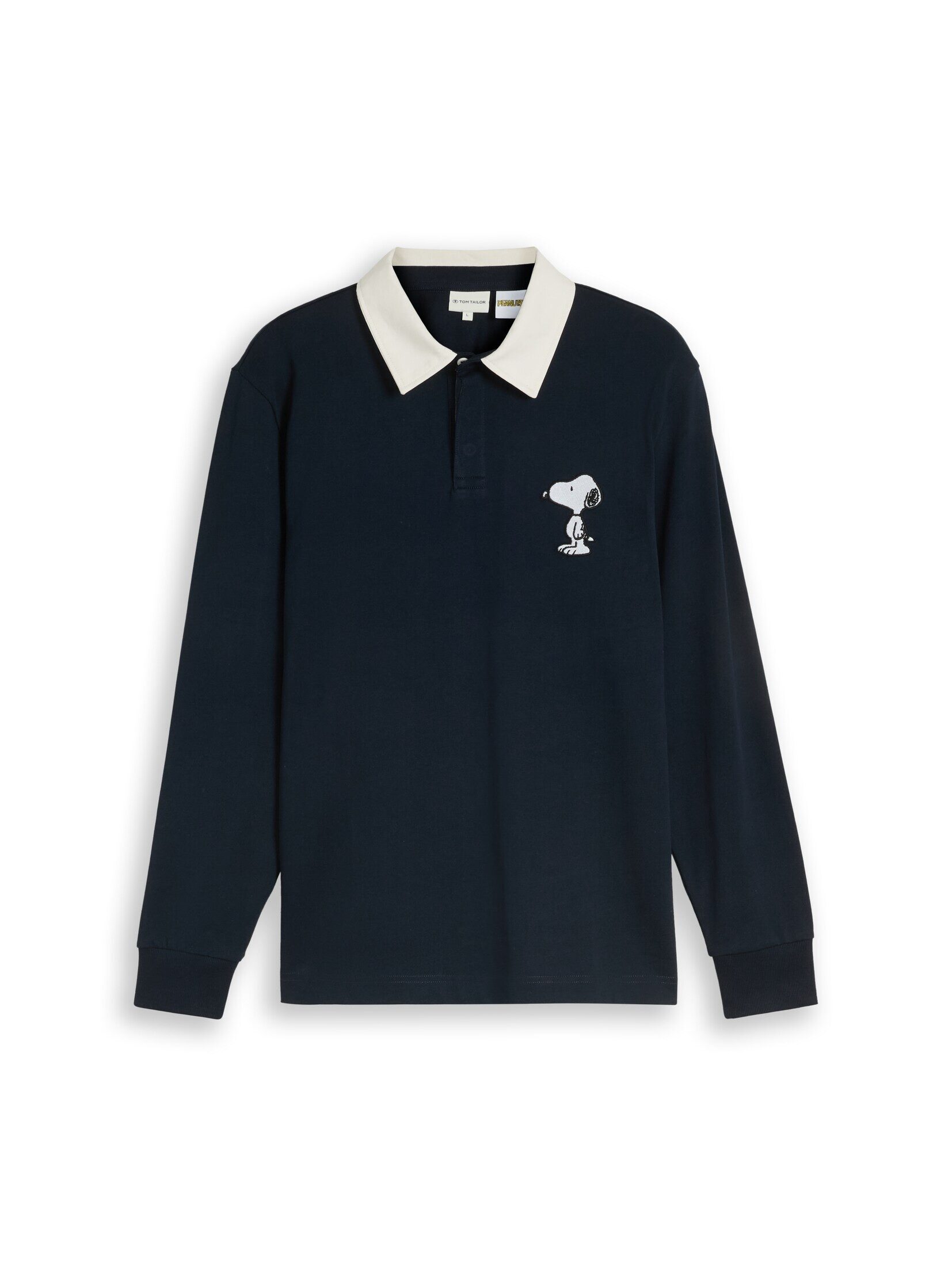 TOM TAILOR Langarm-Poloshirt Poloshirts (im Einserpack) Langarm Poloshirt mit Snoopy-Rückenprint