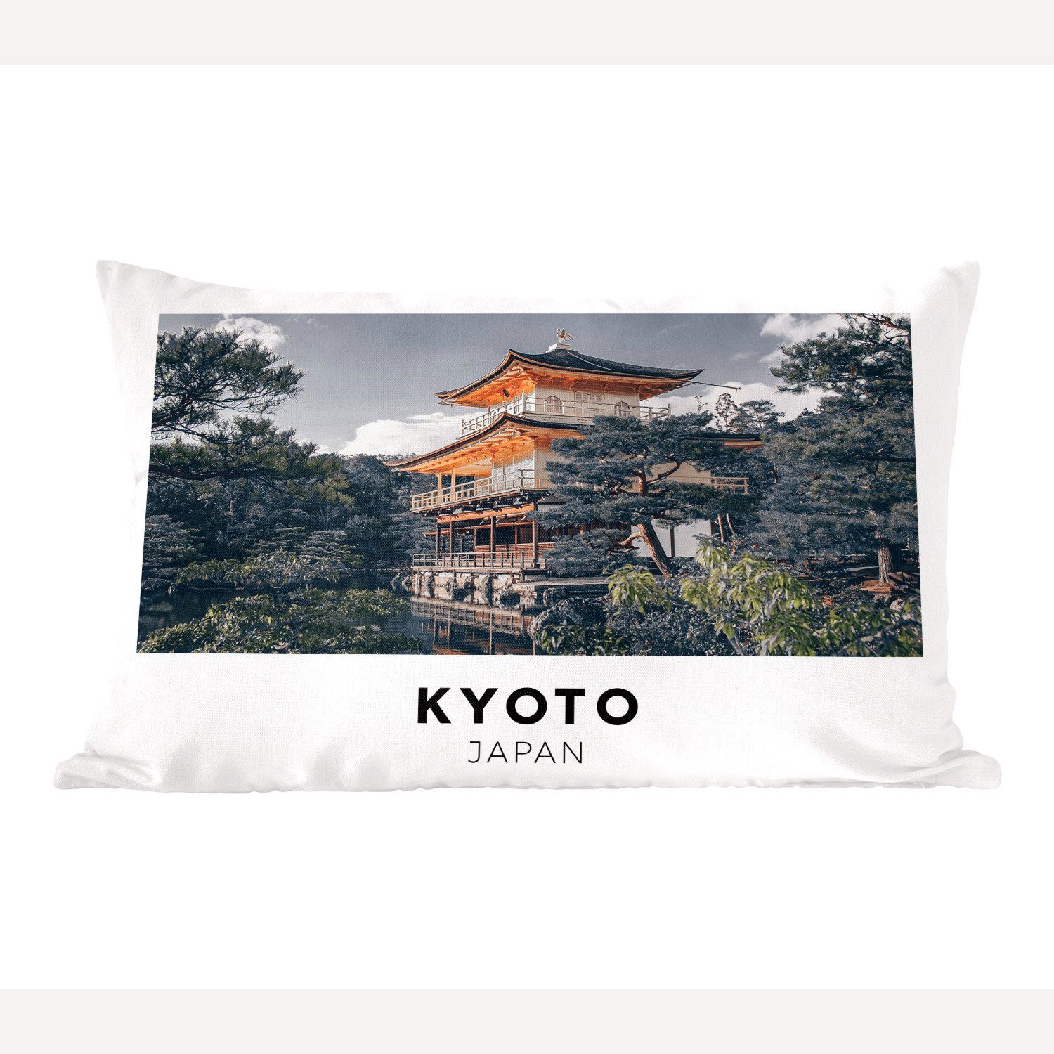 MuchoWow Dekokissen Architektur, Japan Wohzimmer Schlafzimmer - mit Dekokissen Dekoration, Luft Zierkissen, - Füllung