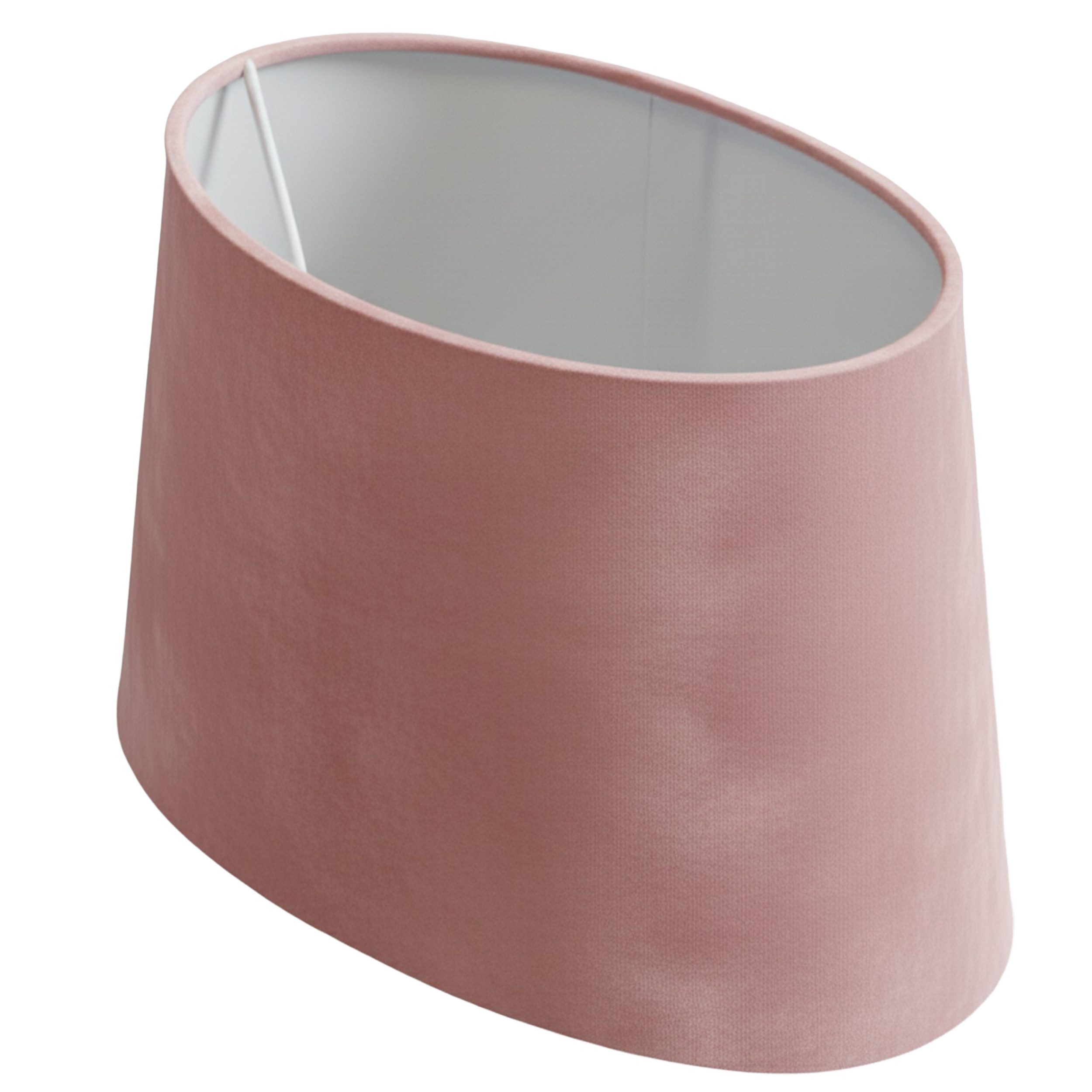 B&S Lampenschirm Lampenschirm oval Velvet pink B:31,5x20/T:23,5x15/H:19,5cm günstig online kaufen