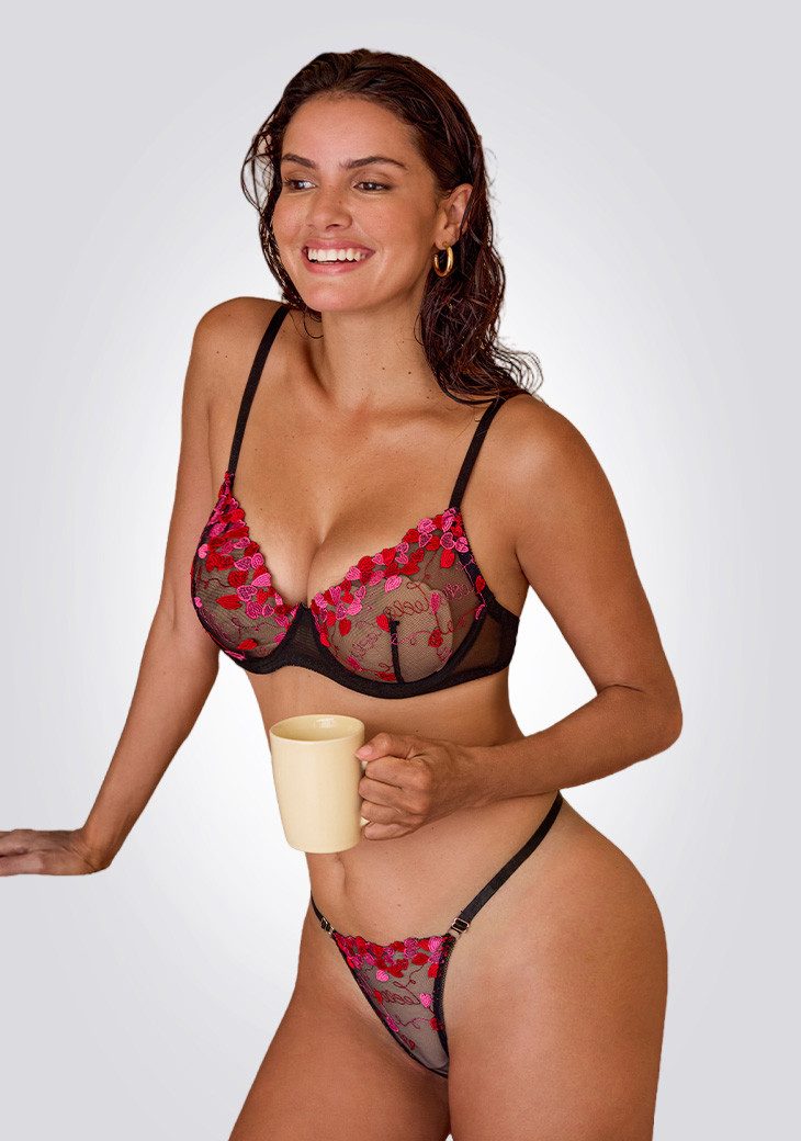 Cupshe Set: Bralette-BH Immer noch dieses Mädchen Herz Unterwäsche Set