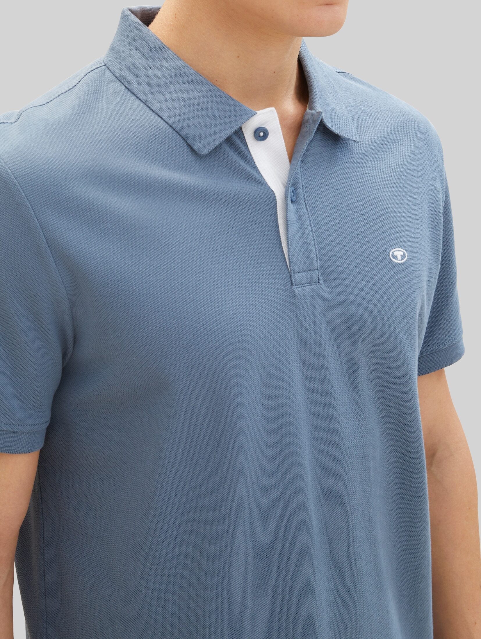 TOM TAILOR Poloshirt Poloshirts (im Einserpack) Piqué Poloshirt mit Logo-Stickerei – Bild 4 von 5