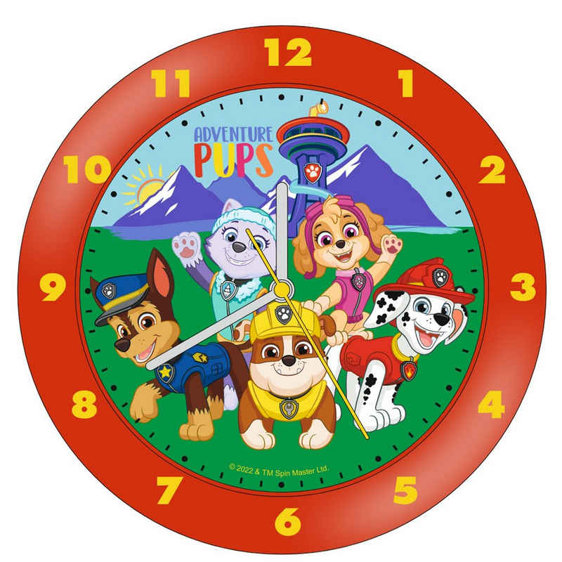 PAW PATROL Wanduhr PAW Patrol Kinderwanduhr