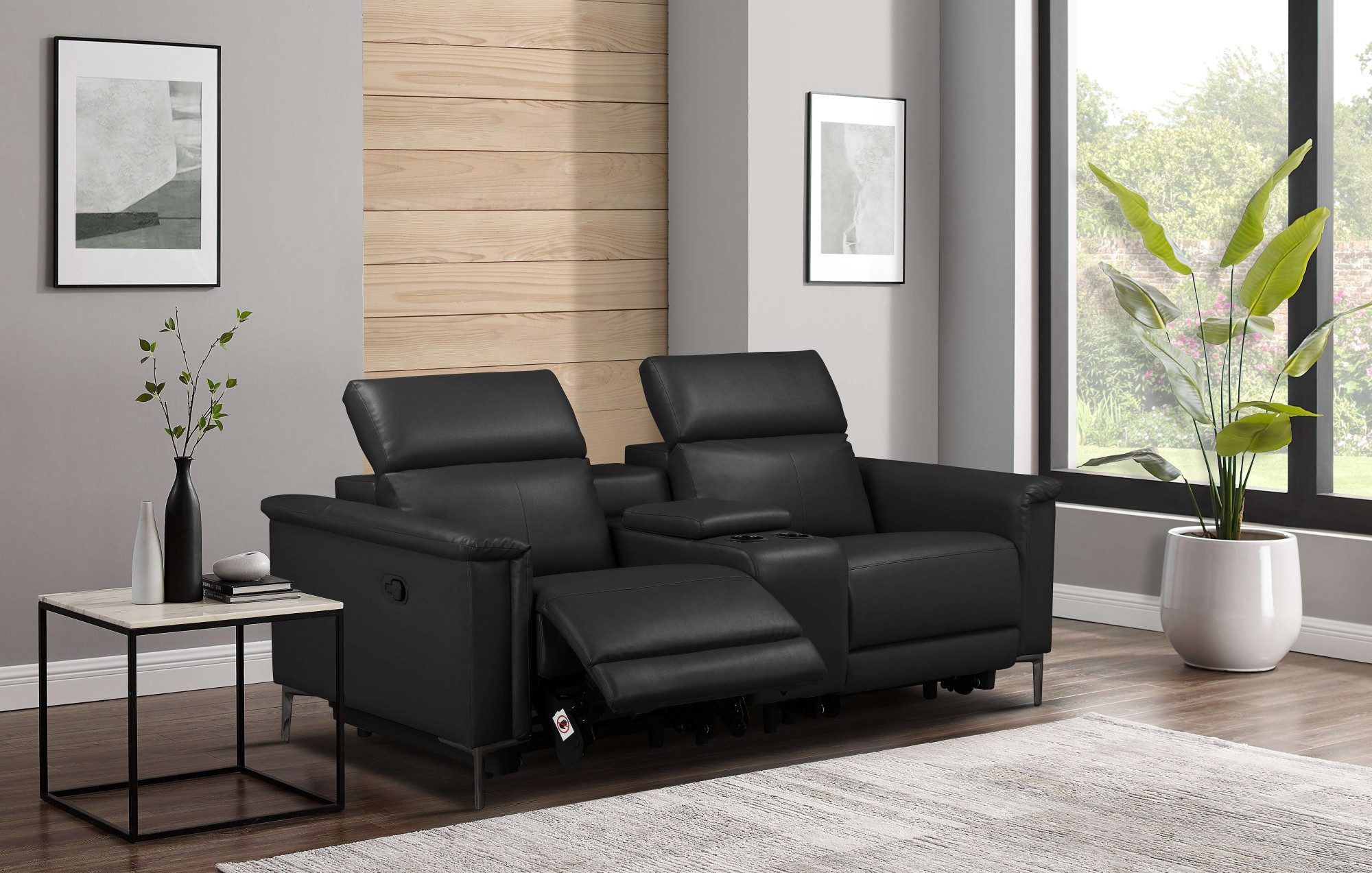 OTTO home 2-Sitzer LUND, Kinosofa, Relaxfunktion, TV-Sessel, manuell/elektrisch (USB-A), Kopfteilverstellung, Getränkachhalter, u. Staufach