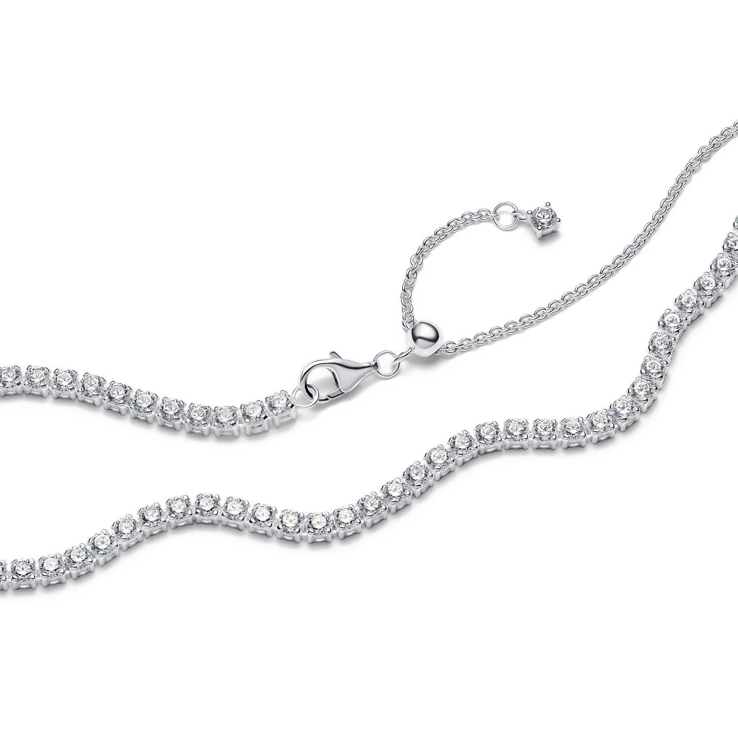 Pandora Kette ohne Anhänger -40 Silber-Kette Tennis Choker